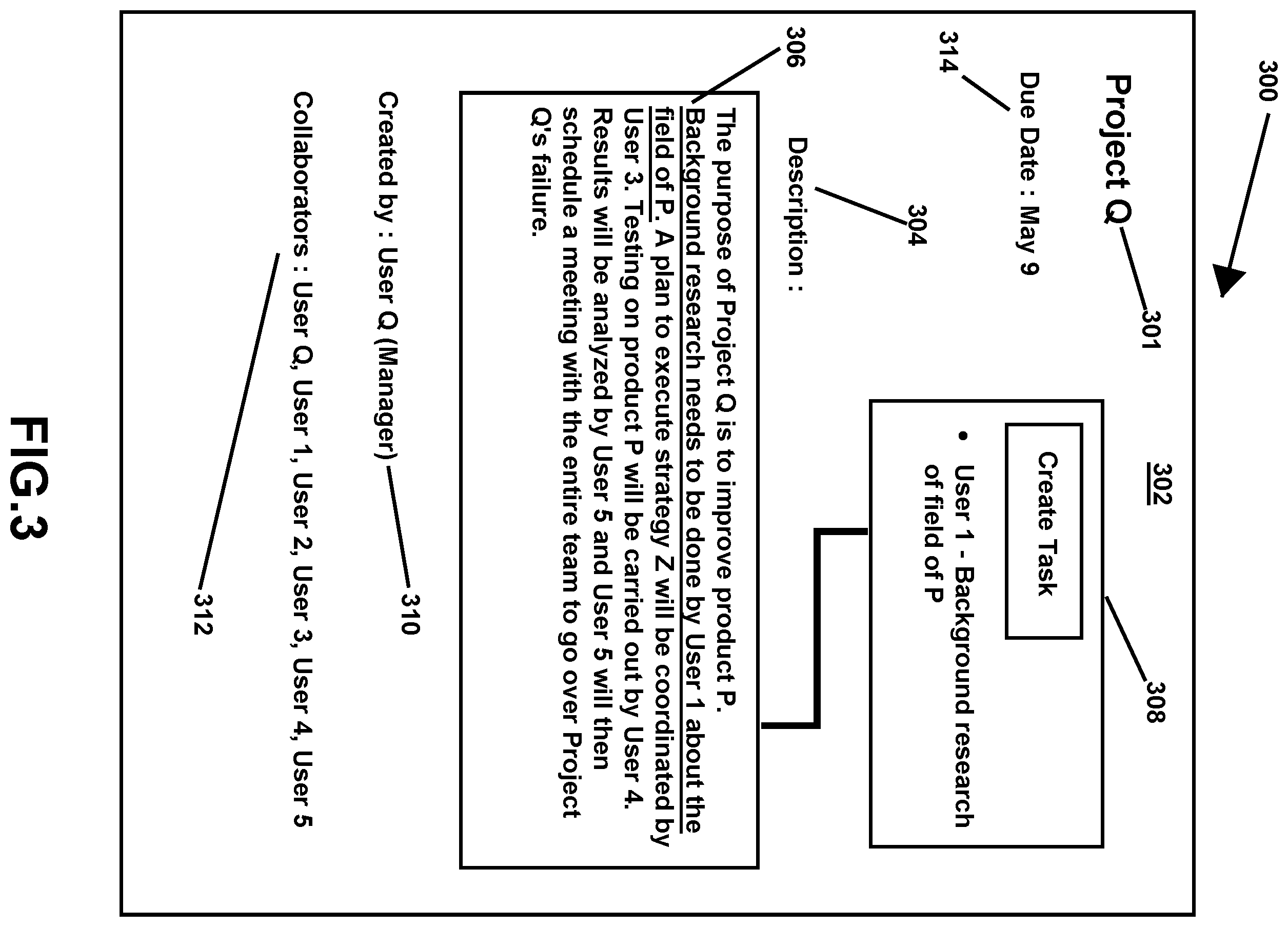 Patent US12174798 Figure 3 – Systems and methods to generate units of work within a collaboration environment based on selection of text