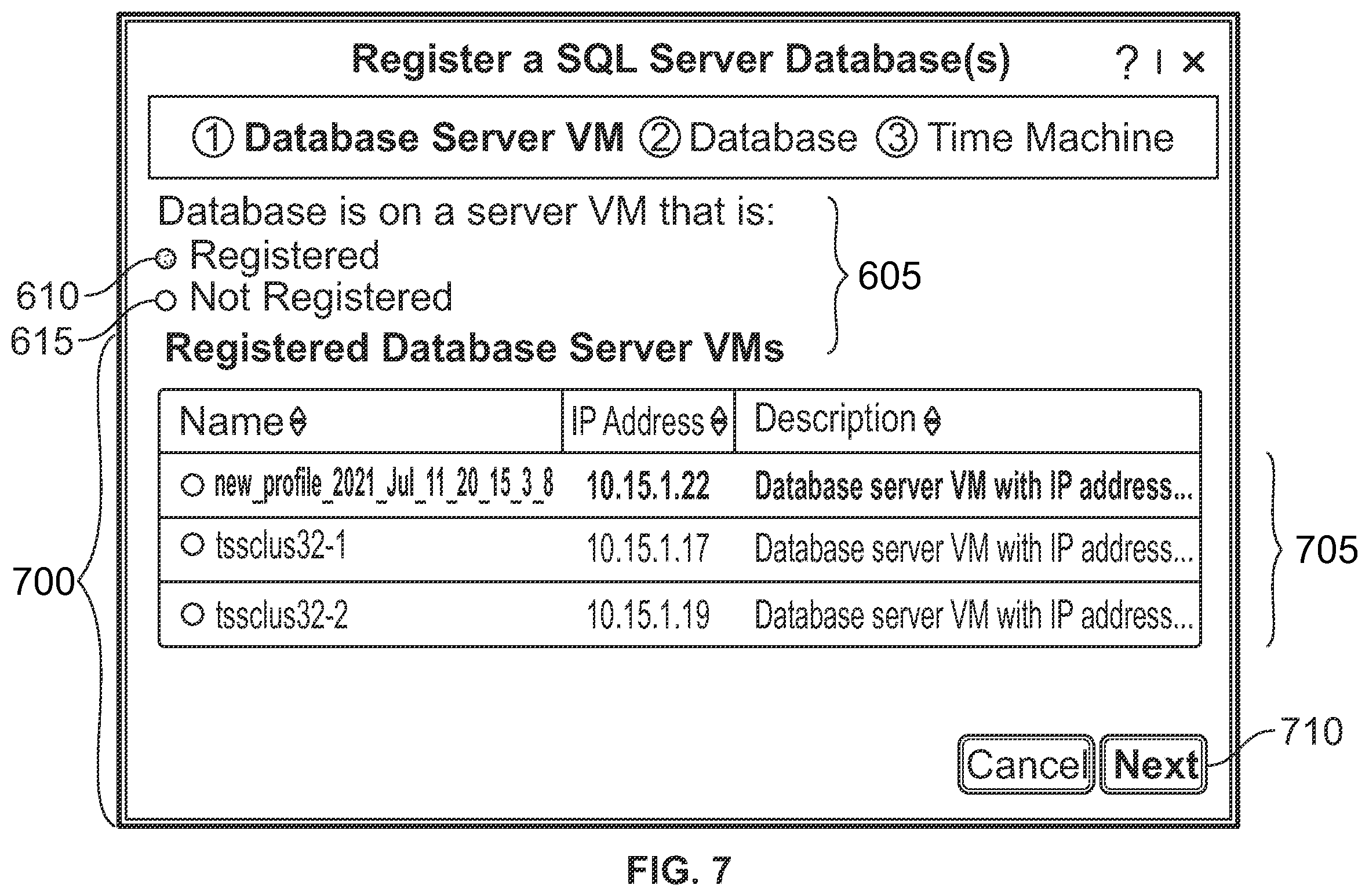 Patent US12174856 Figure 7 – Database group management