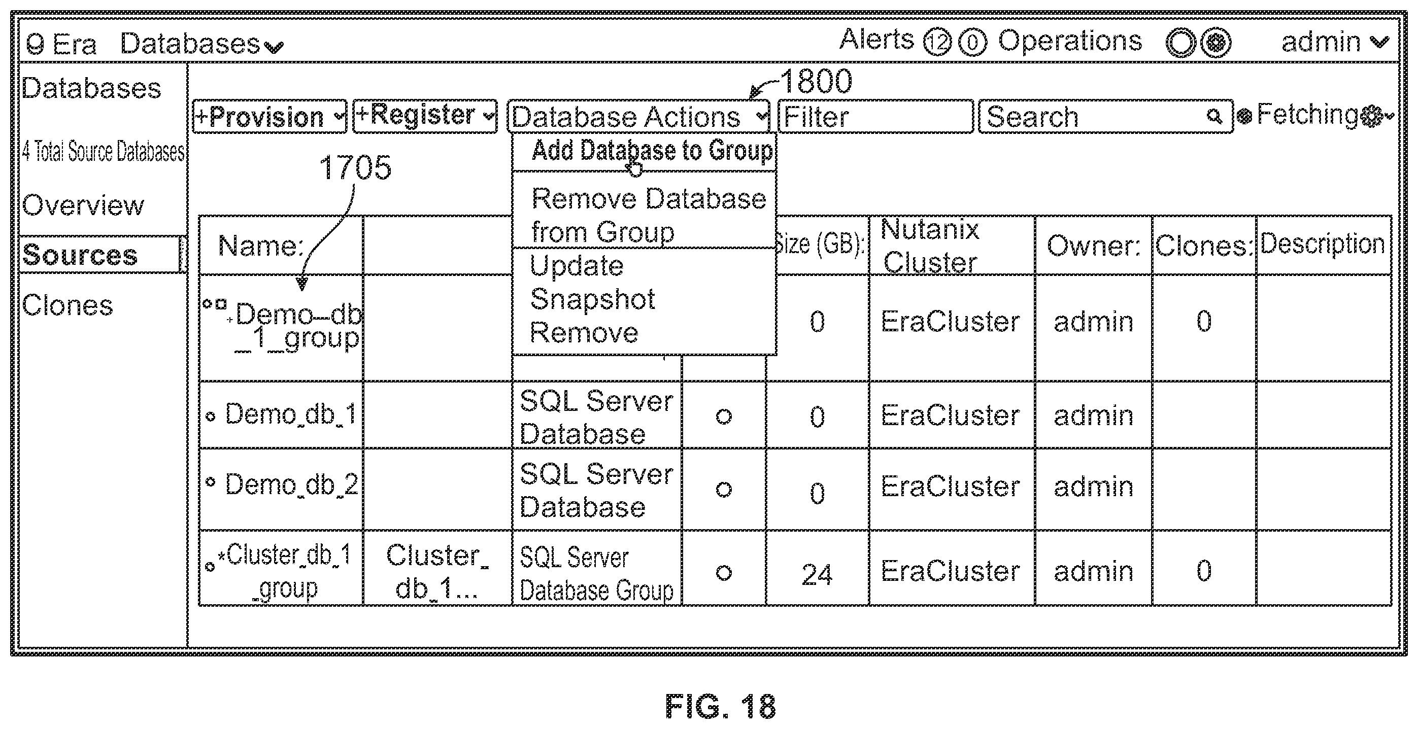 Patent US12174856 Figure 19 – Database group management