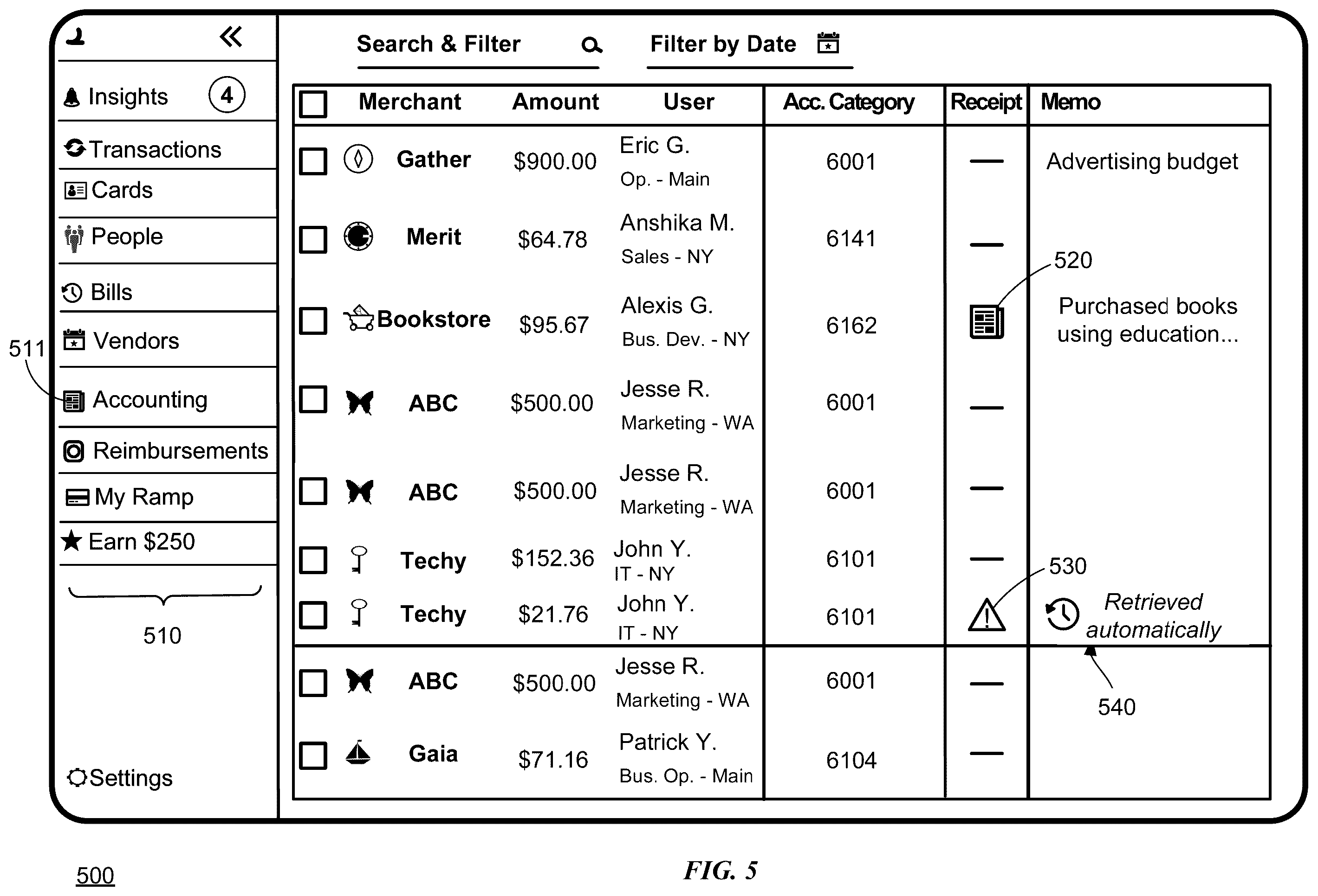 Patent US12174870 Figure 6 – Documentation record retrieval and transaction matching