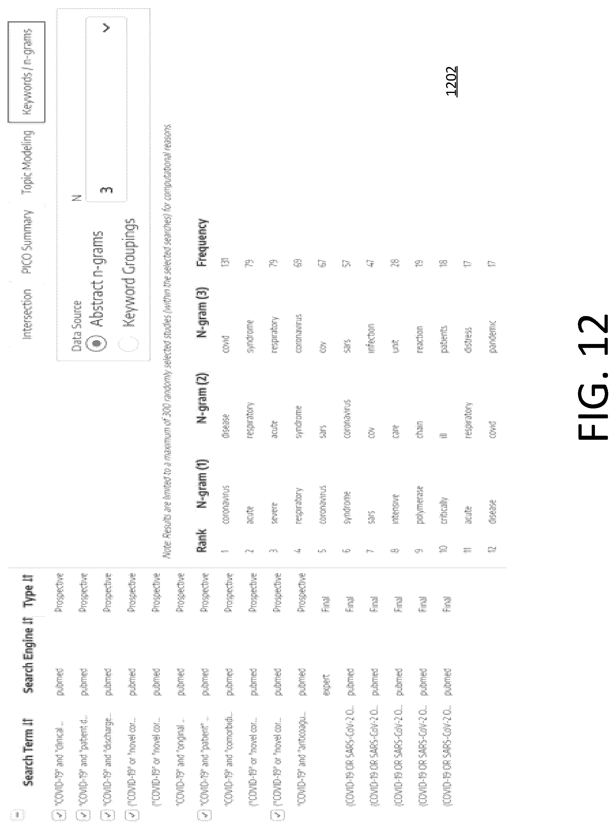 Patent US12174877 Figure 12 – System and method for data gathering and visualization