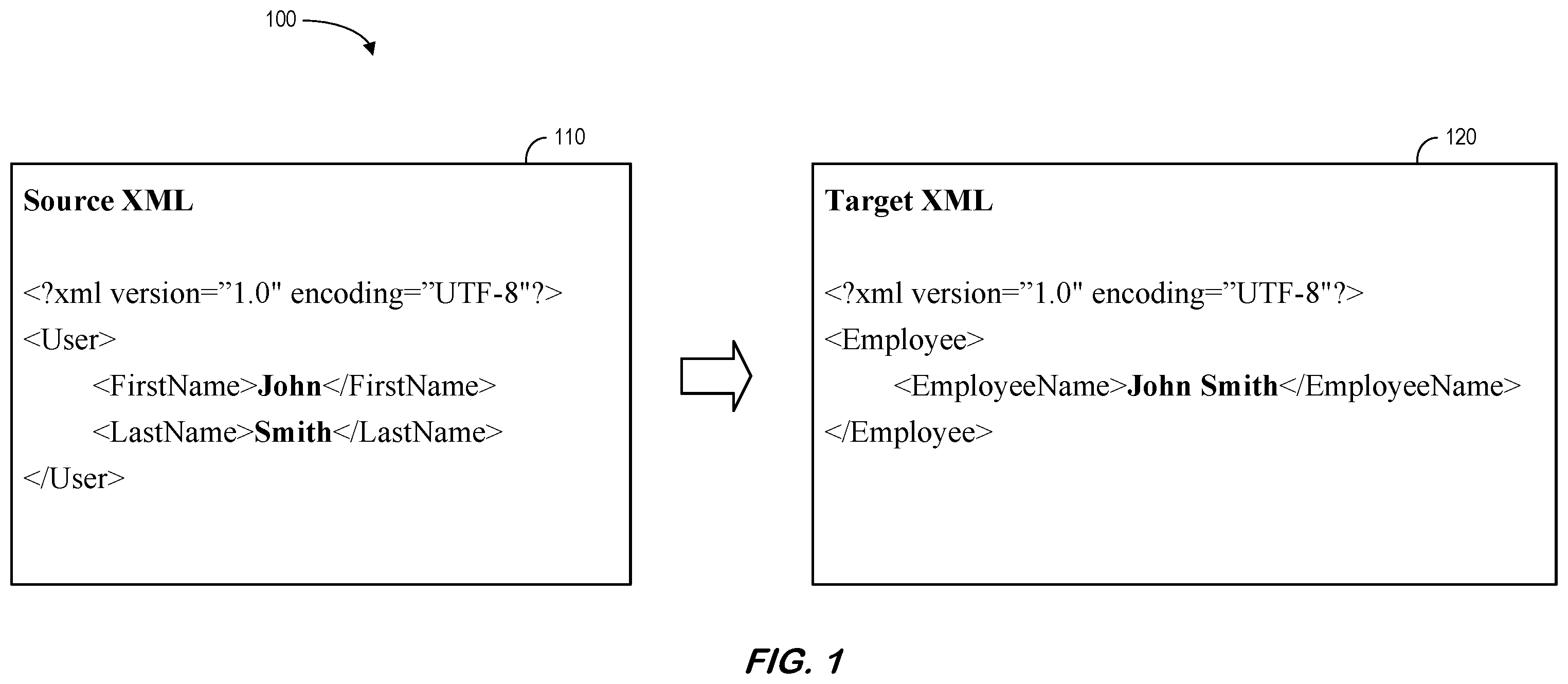 Patent US12174887 Figure 1 – Mapping expression generator