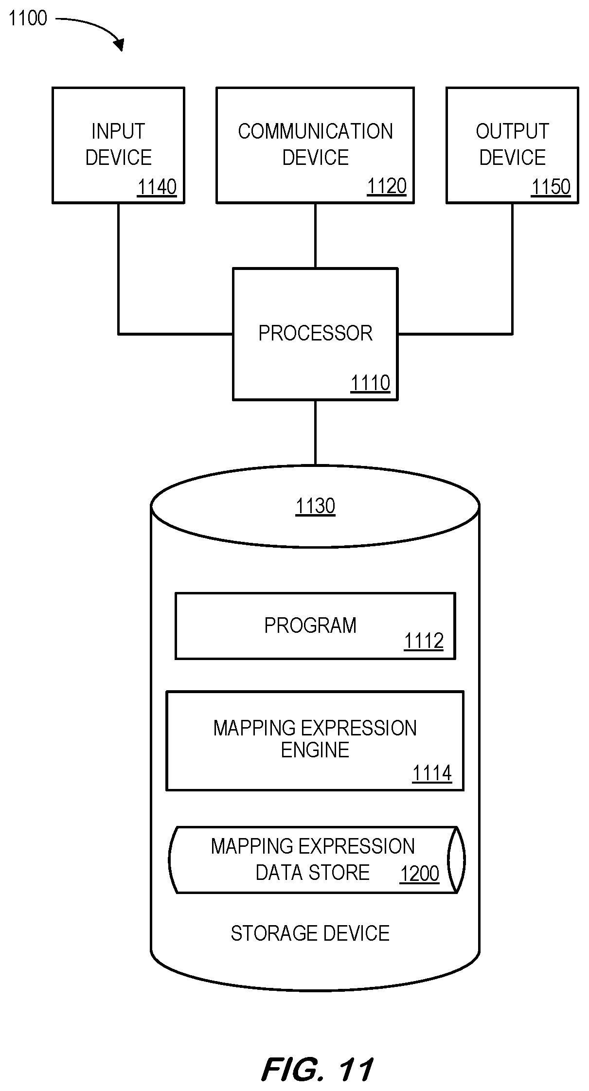 Patent US12174887 Figure 11 – Mapping expression generator