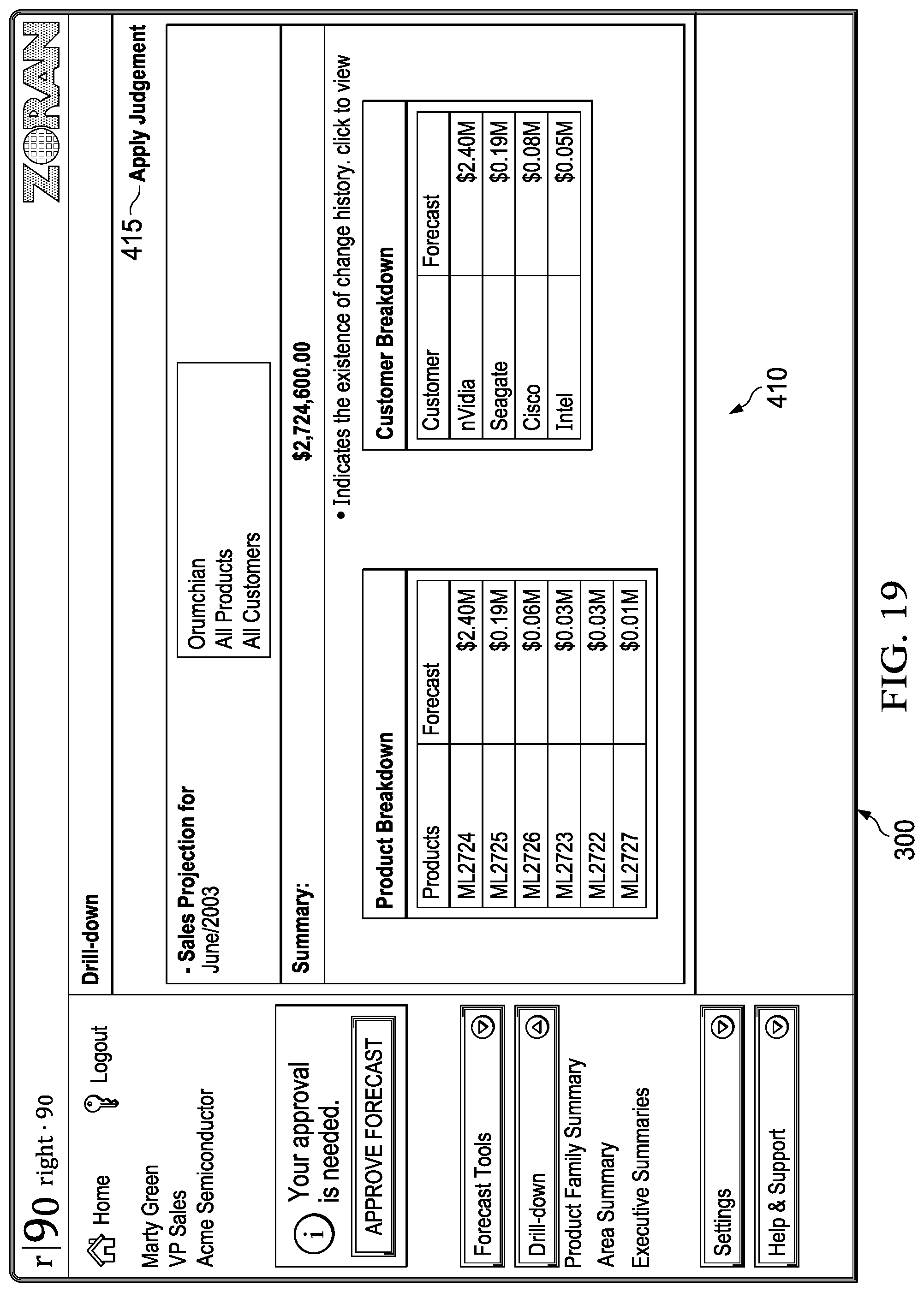 Patent US12174893 Figure 16 – Flexible baselines in a forecasting system