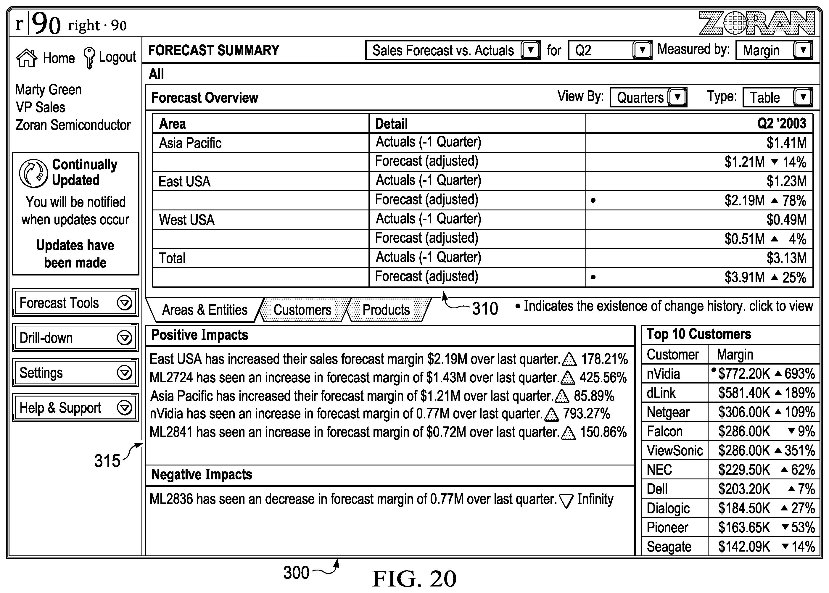 Patent US12174893 Figure 17 – Flexible baselines in a forecasting system