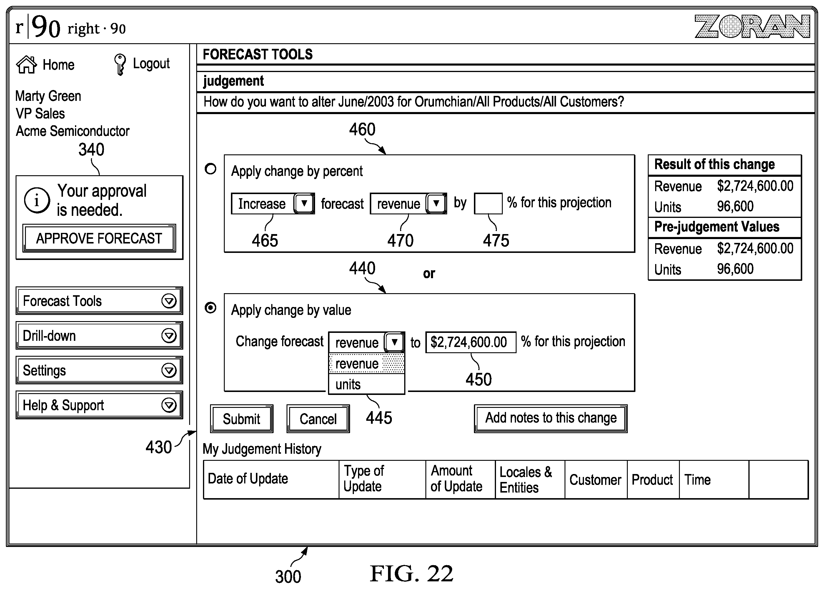 Patent US12174893 Figure 19 – Flexible baselines in a forecasting system