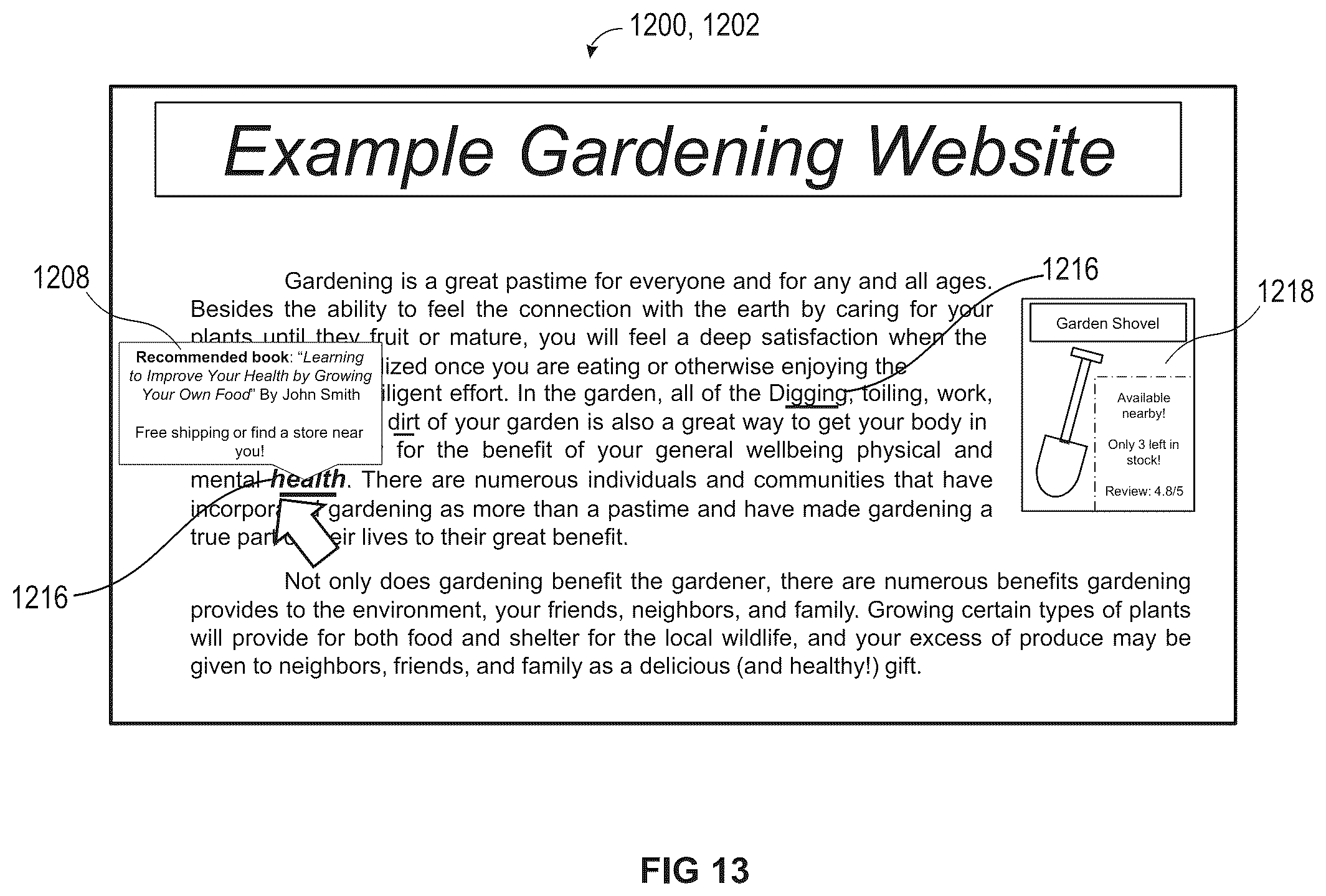 Patent US12174894 Figure 13 – Computer implemented system and methods for implementing advertisement placement via internet