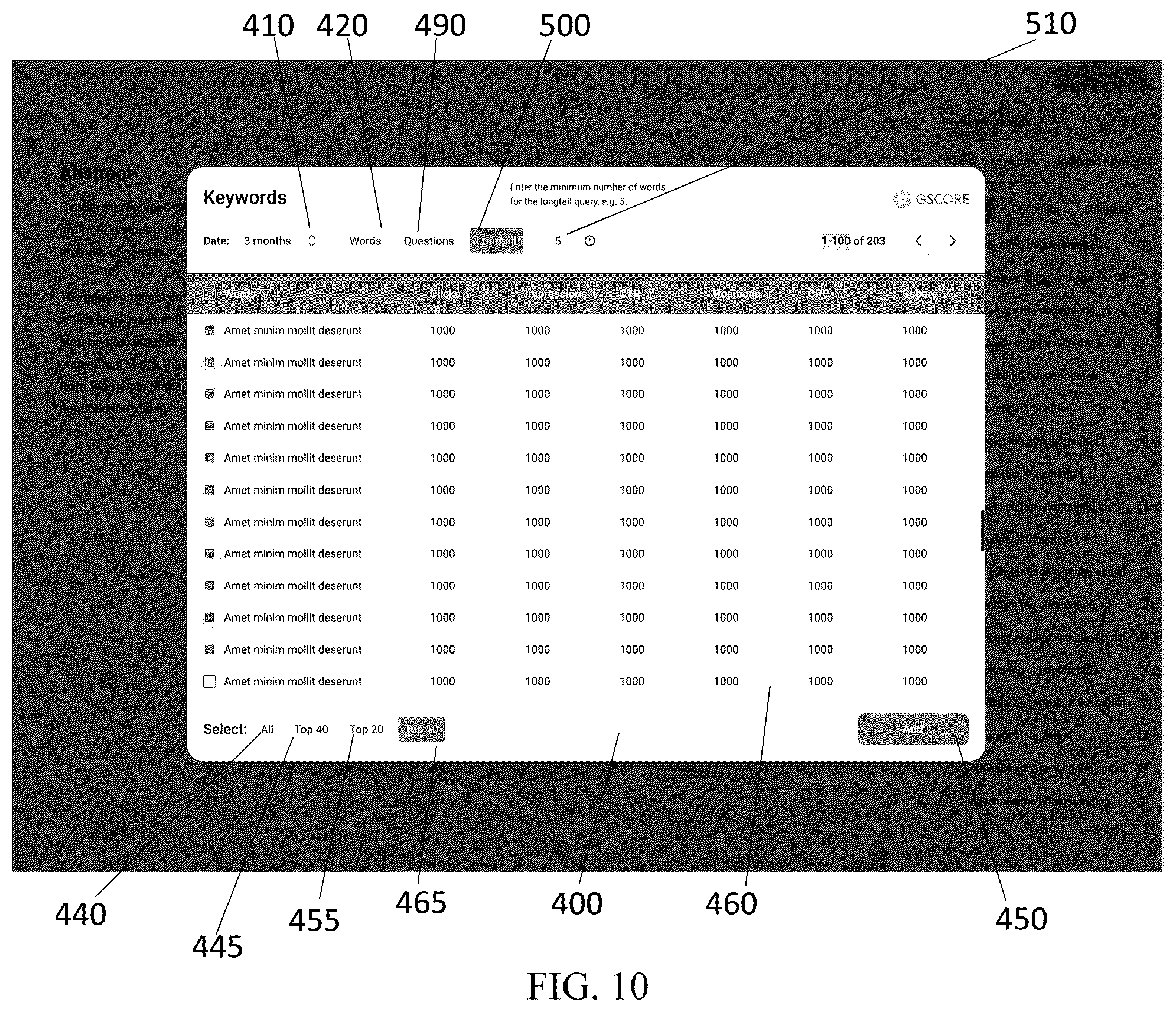 Patent US12174905 Figure 10 – Systems, devices, and methods for search engine optimization
