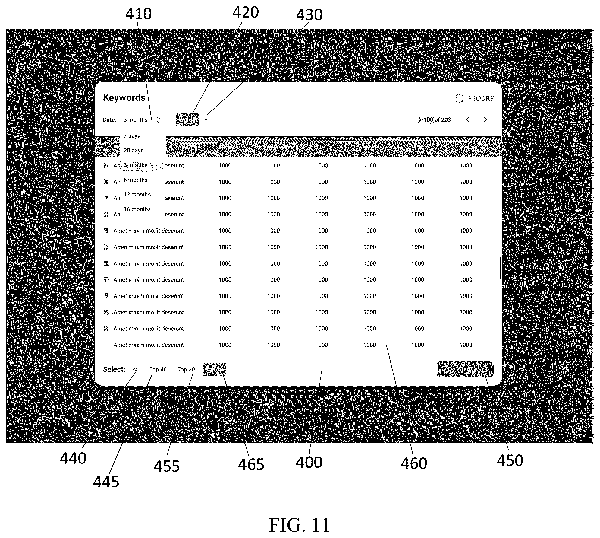 Patent US12174905 Figure 11 – Systems, devices, and methods for search engine optimization