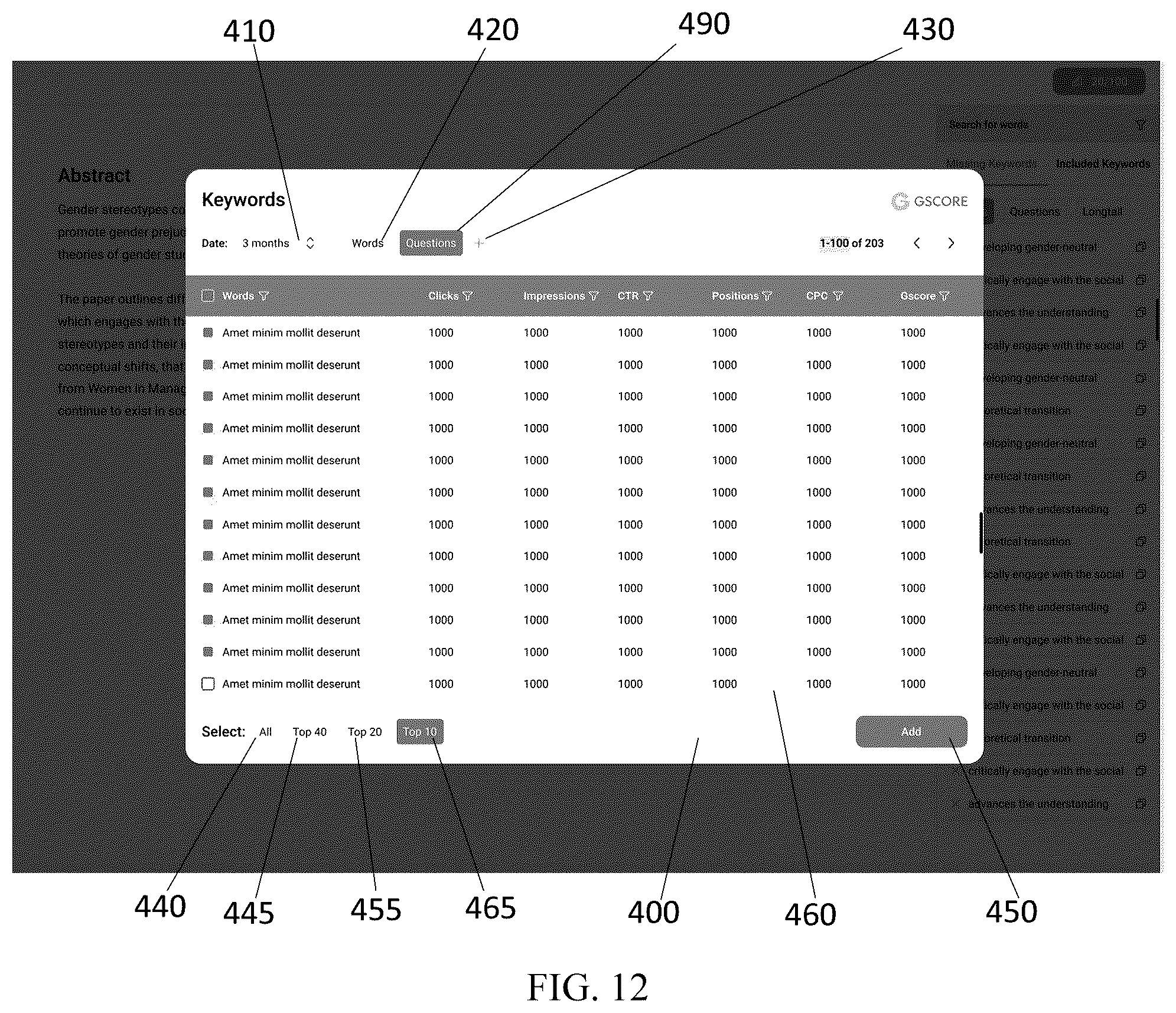 Patent US12174905 Figure 12 – Systems, devices, and methods for search engine optimization