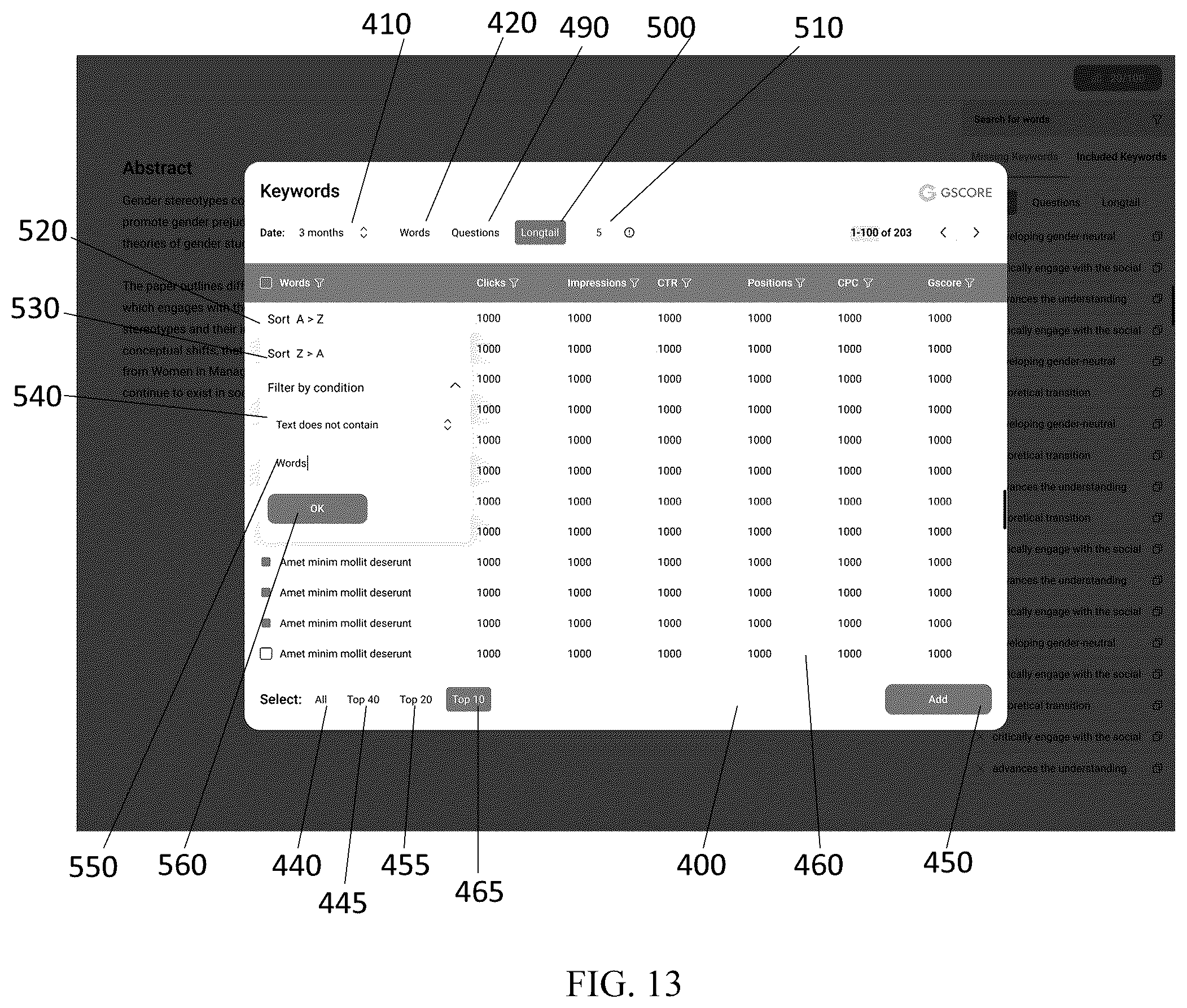 Patent US12174905 Figure 13 – Systems, devices, and methods for search engine optimization