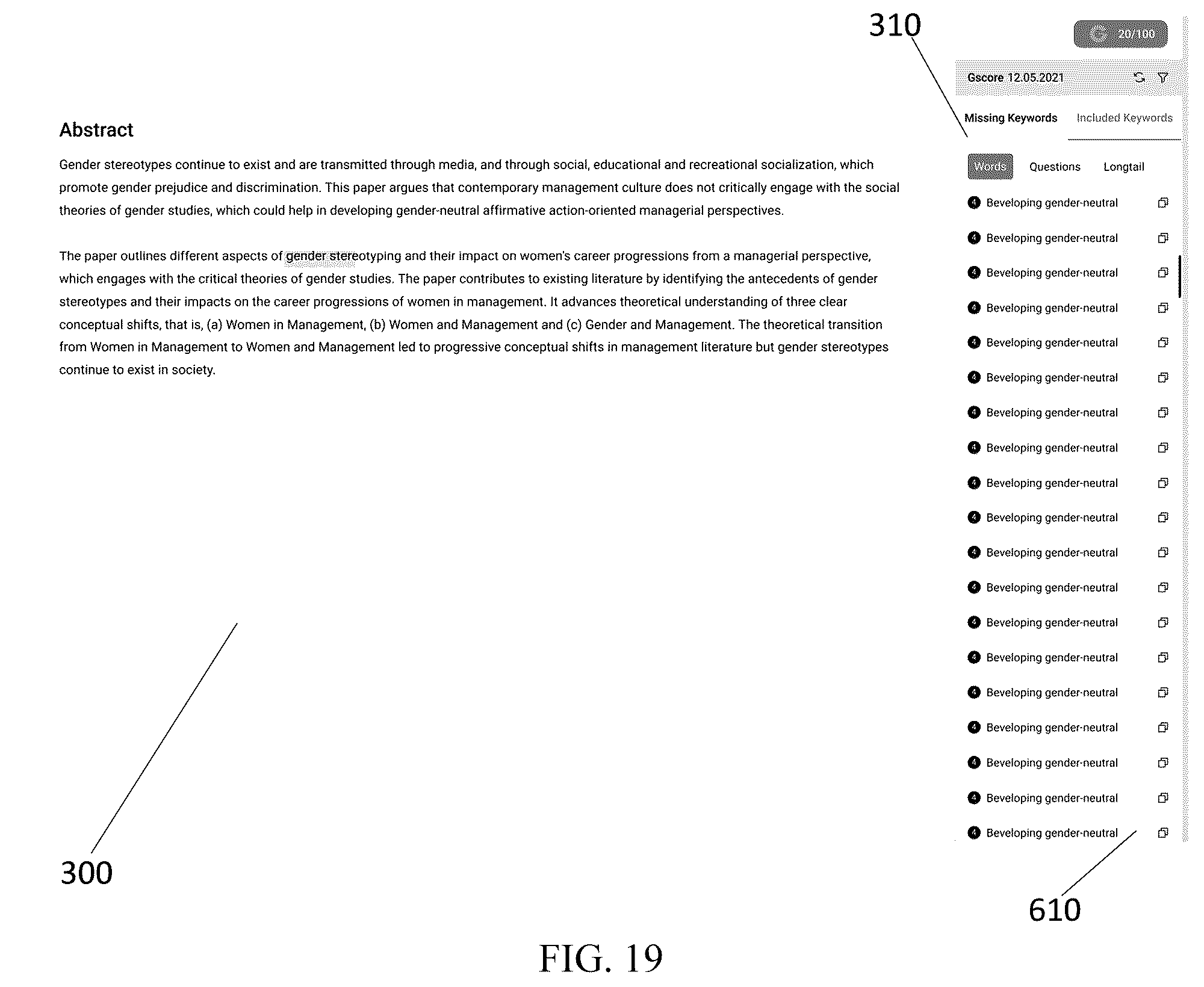 Patent US12174905 Figure 19 – Systems, devices, and methods for search engine optimization
