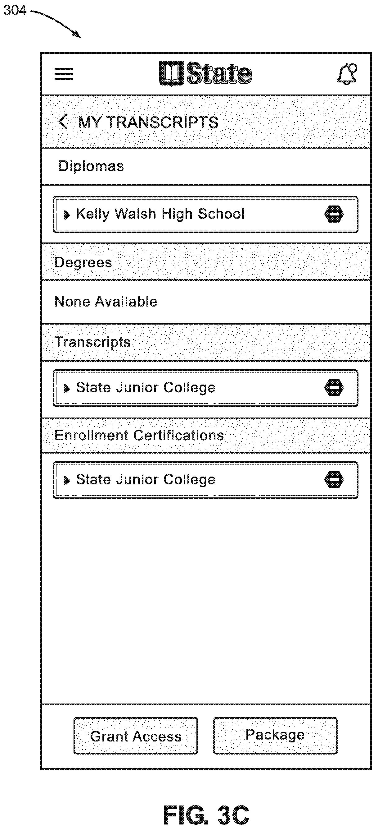 Patent US12174982 Figure 5 – Distributed and blockchain-based student academic ledger systems and methods