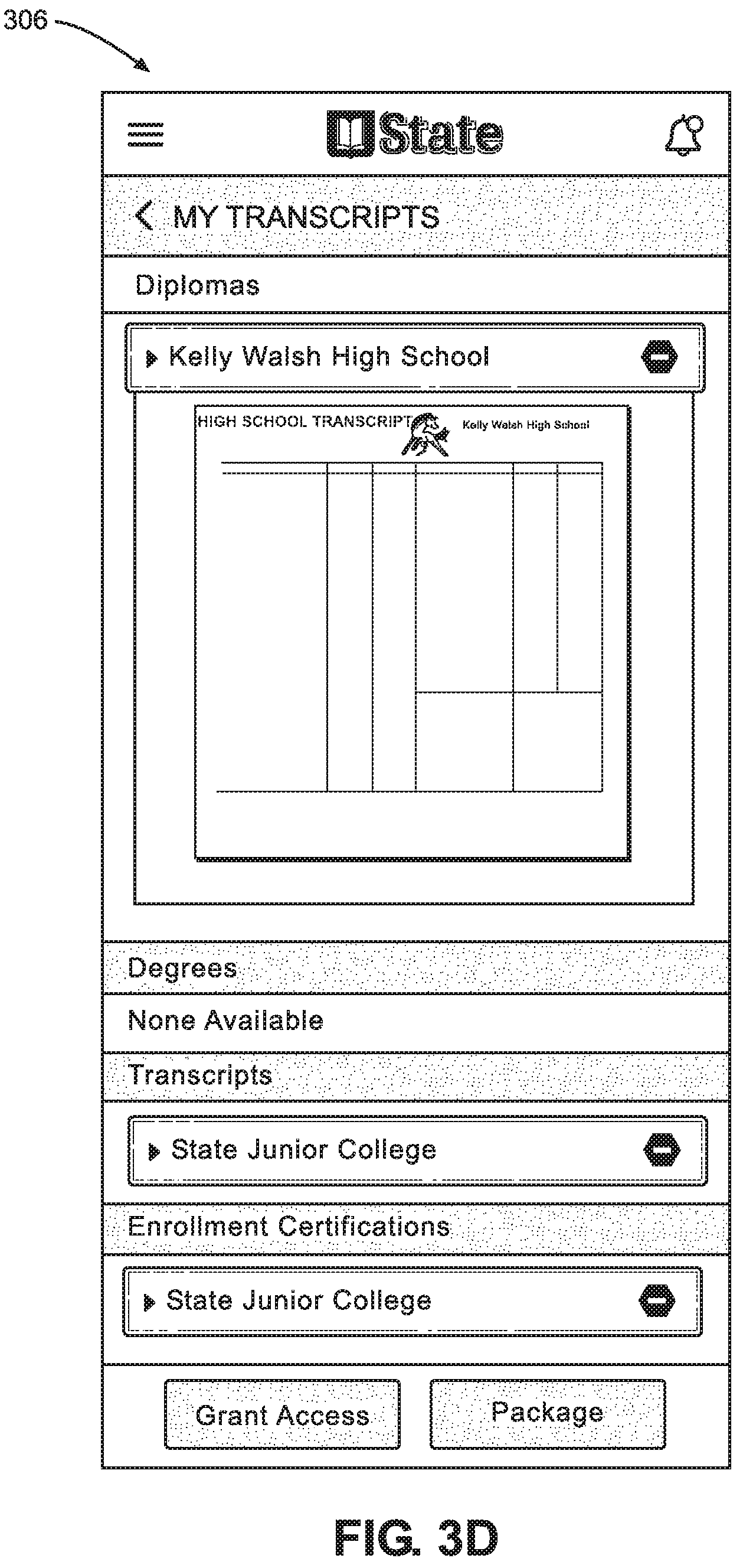 Patent US12174982 Figure 6 – Distributed and blockchain-based student academic ledger systems and methods