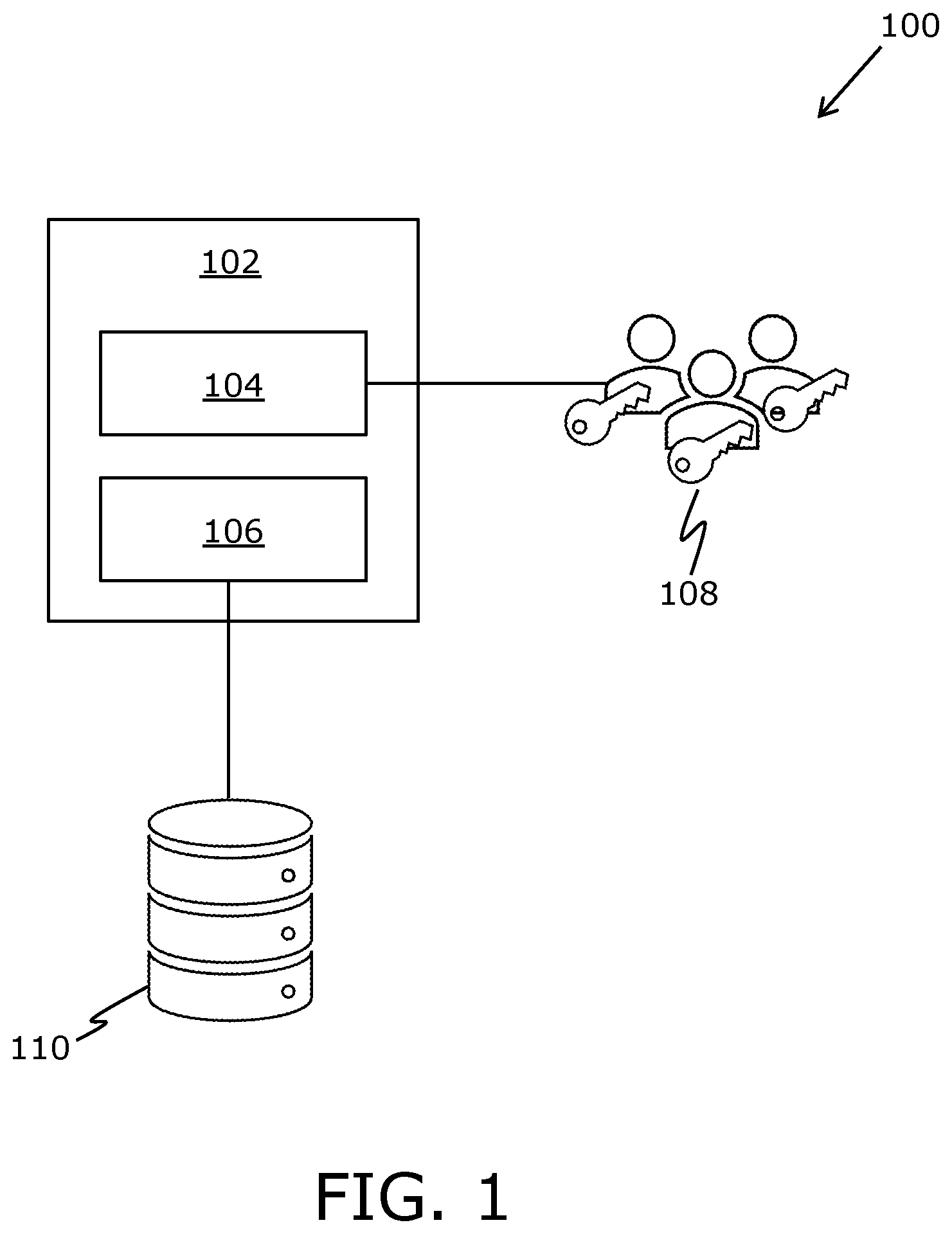 Patent US12174988 Figure 1 – System and method for managing transparent data encryption of database