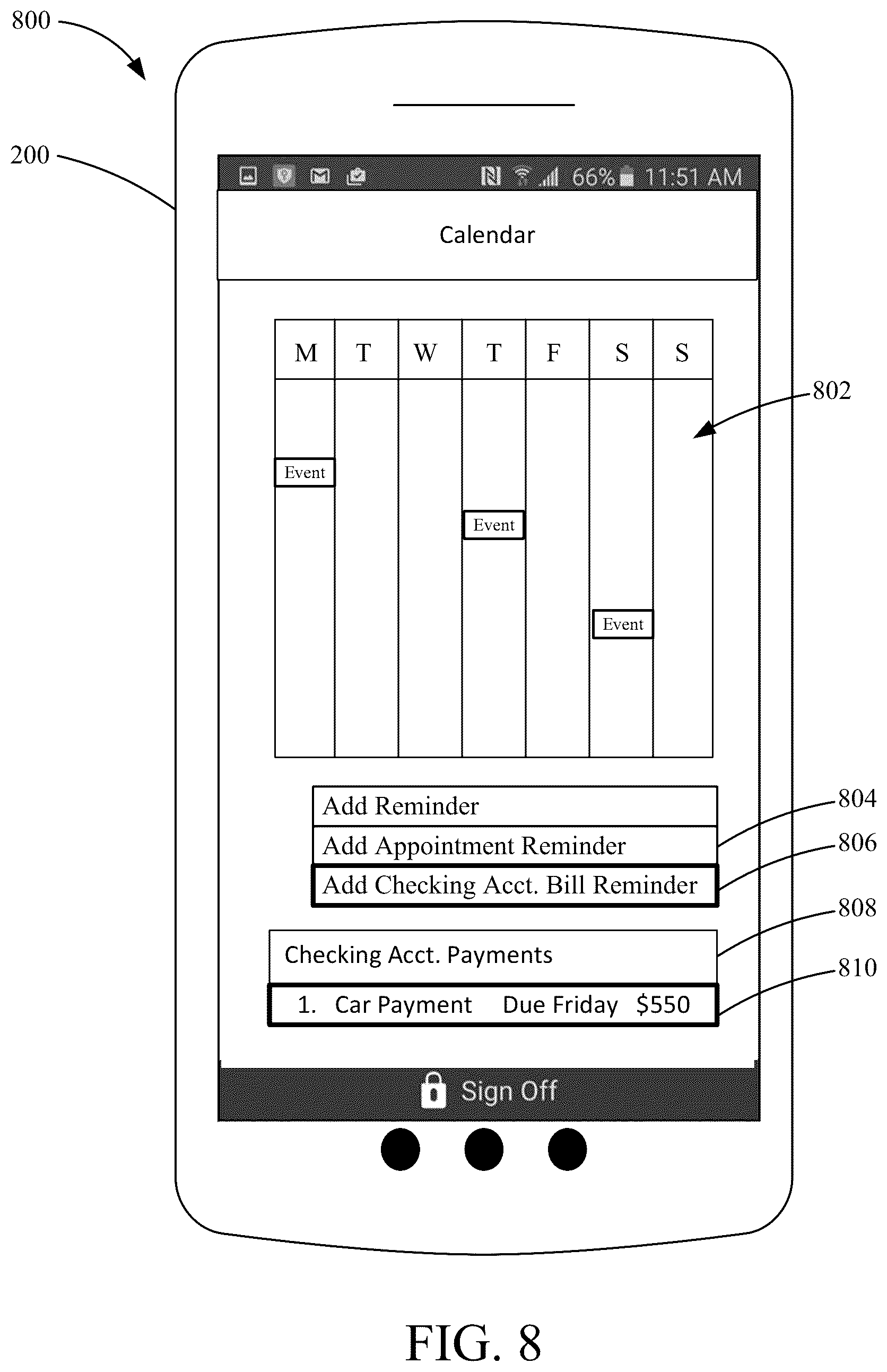 Patent US12174992 Figure 8 – Access control interface for managing entities and permissions