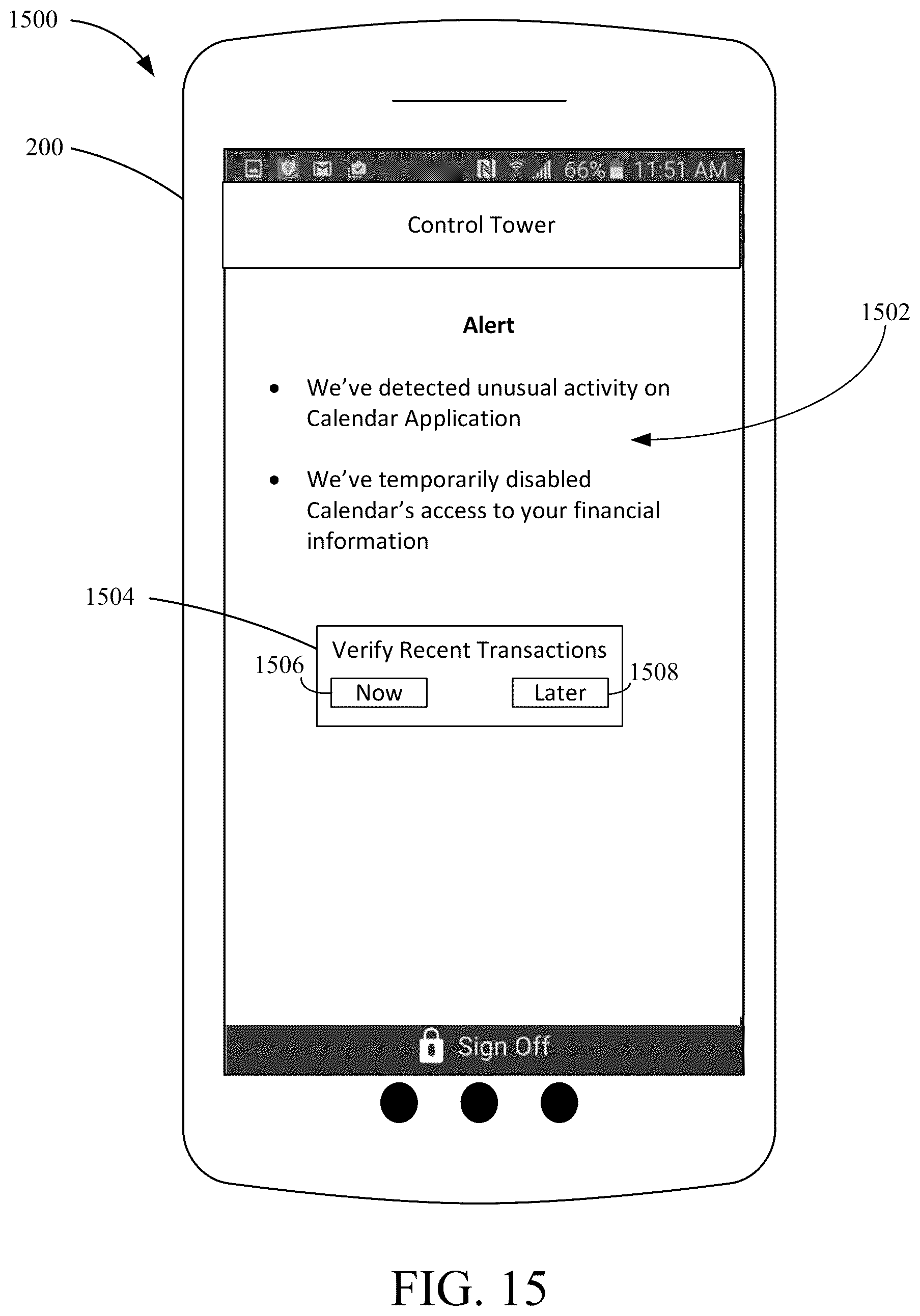 Patent US12174992 Figure 15 – Access control interface for managing entities and permissions