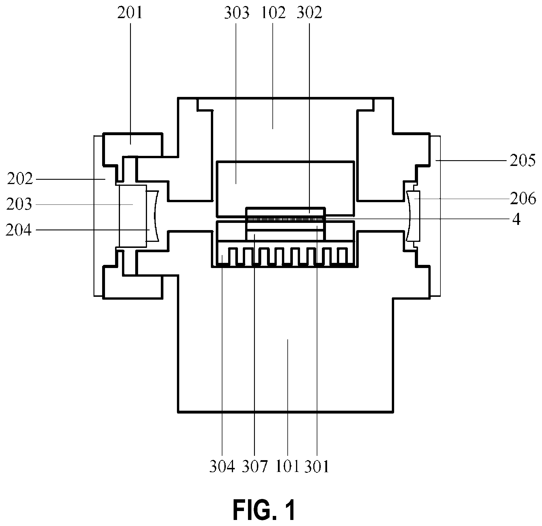 Patent US12184029 Figure 1 – Integral optical resonator for frequency conversion