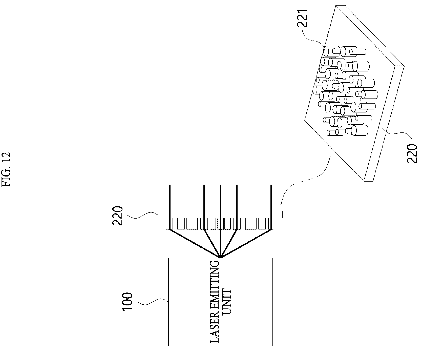 Patent US12184040 Figure 12 – Laser emitting unit and LiDAR device using the same