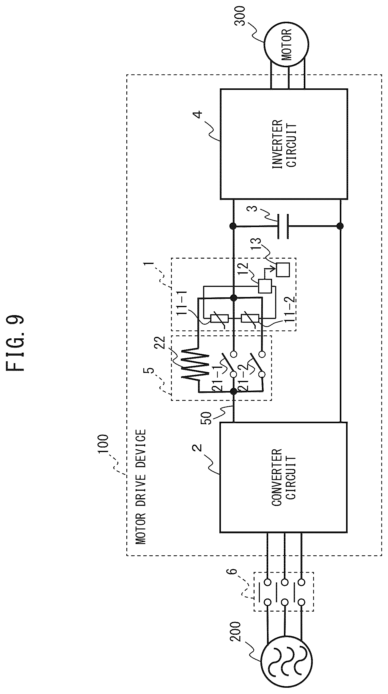 Patent US12184057 Figure 8 – Failure detection device that detects failure of parallel-driven switch, and motor drive device