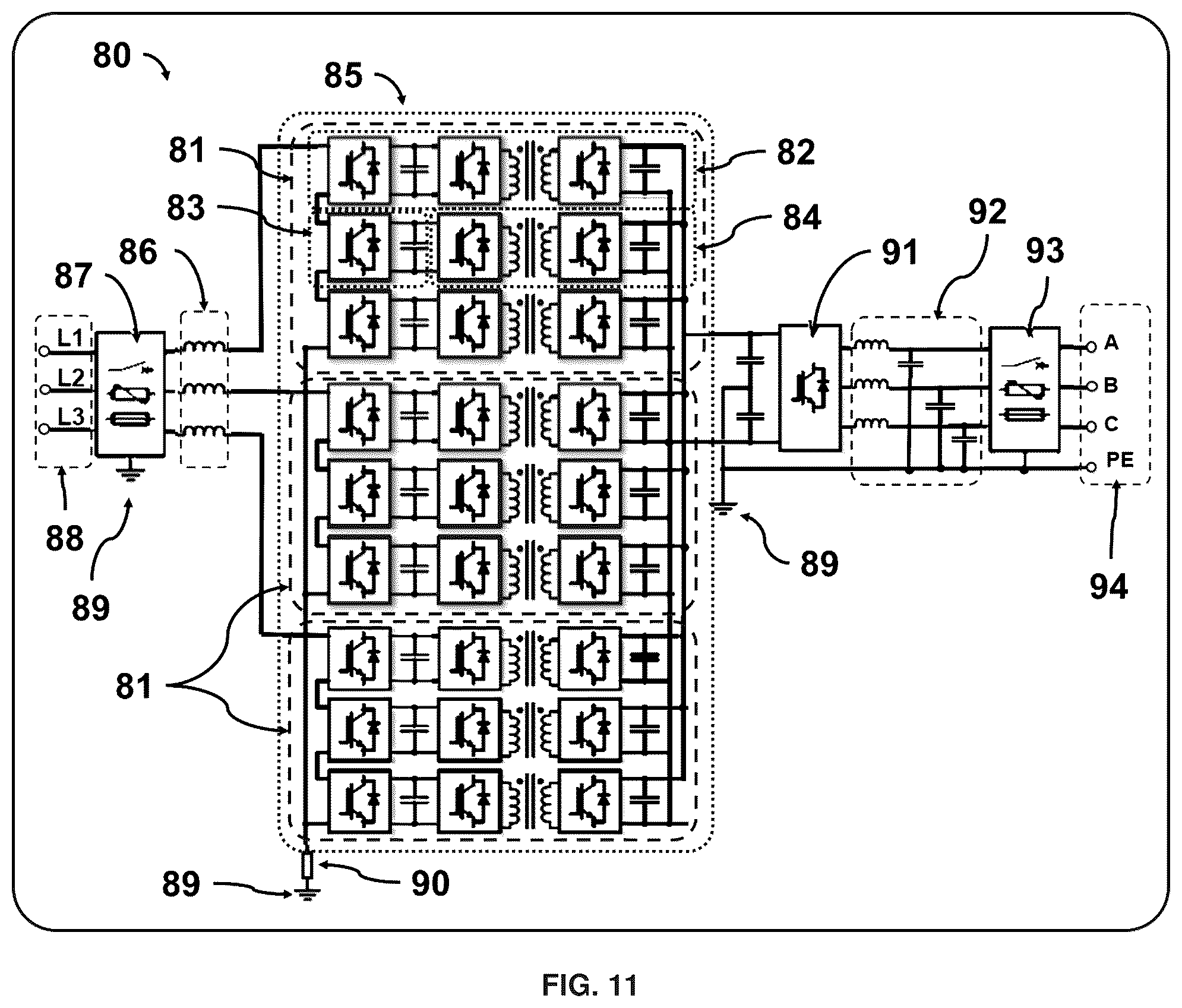 Patent US12184060 Figure 9 – Methods and systems for using solid state transformers to protect medium and low voltage electrical grids from extreme EMP transients