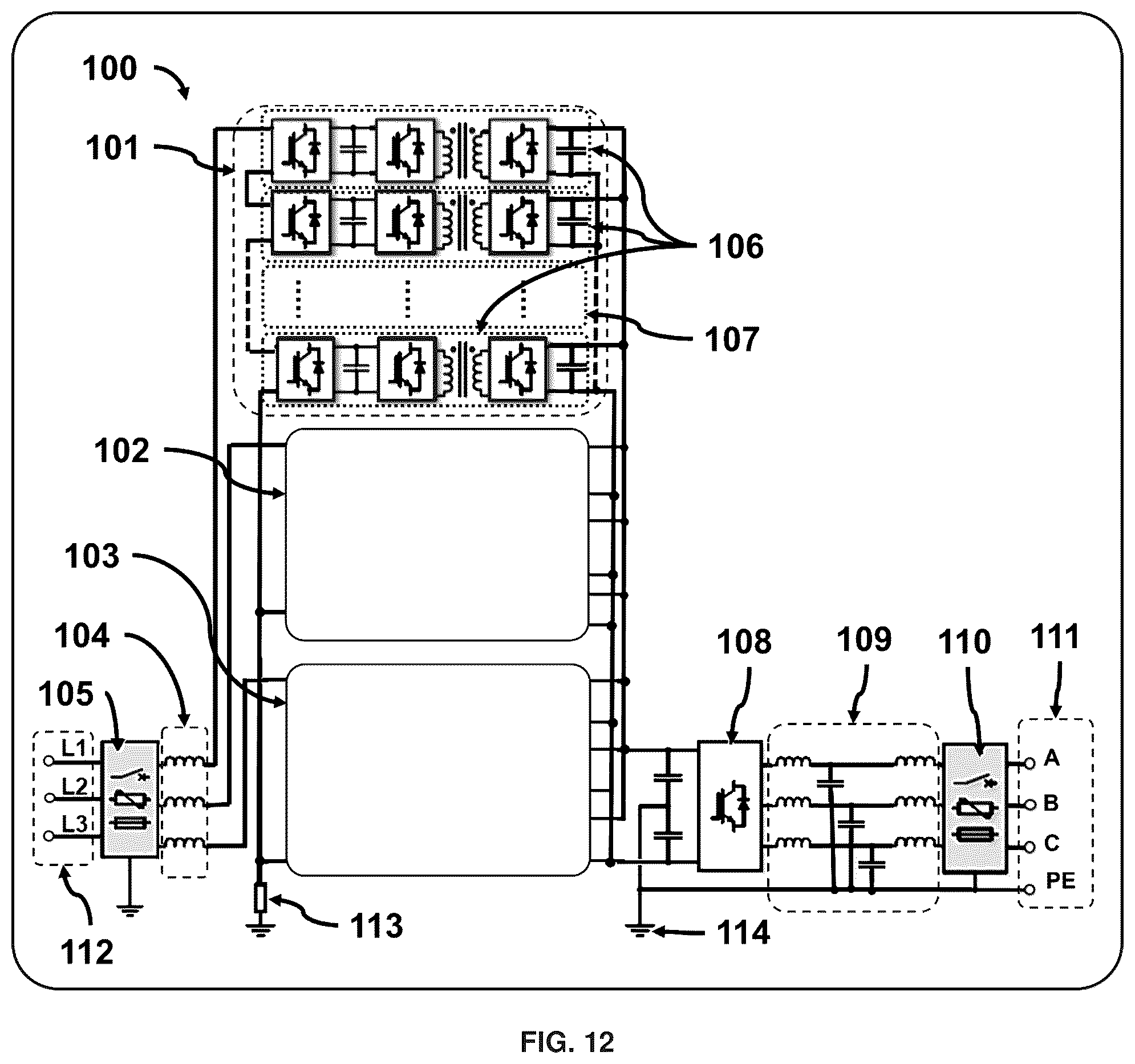 Patent US12184060 Figure 10 – Methods and systems for using solid state transformers to protect medium and low voltage electrical grids from extreme EMP transients
