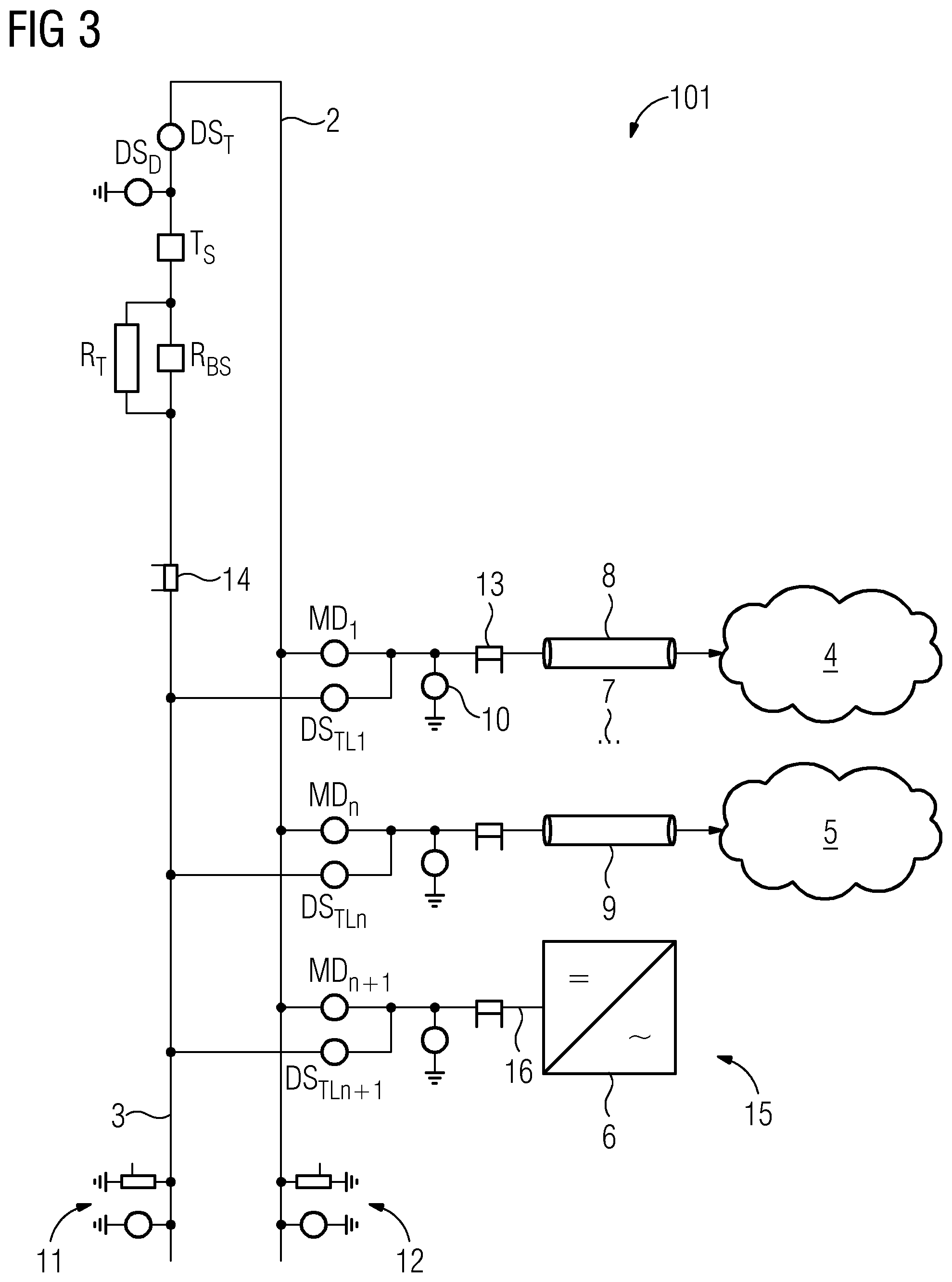 Patent US12184064 Figure 3 – Arrangement and method for connecting and/or disconnecting a plurality of dc sub-networks