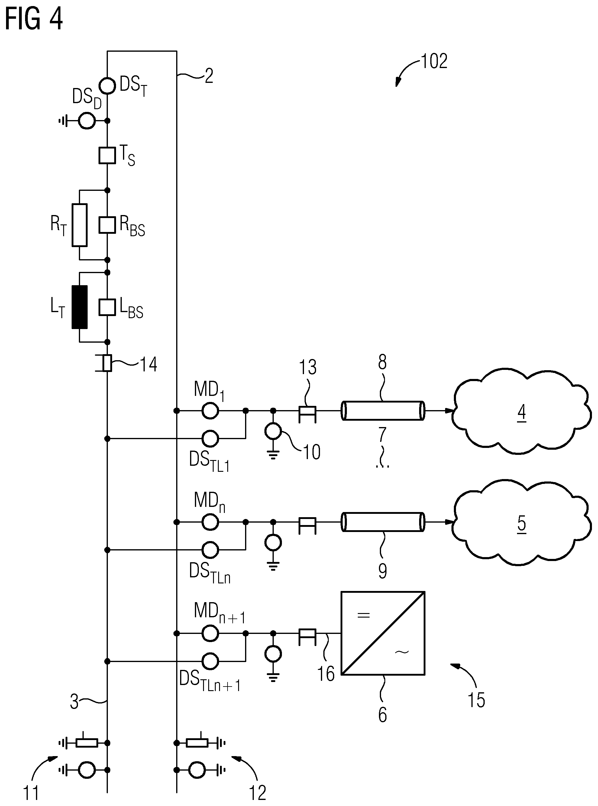 Patent US12184064 Figure 4 – Arrangement and method for connecting and/or disconnecting a plurality of dc sub-networks