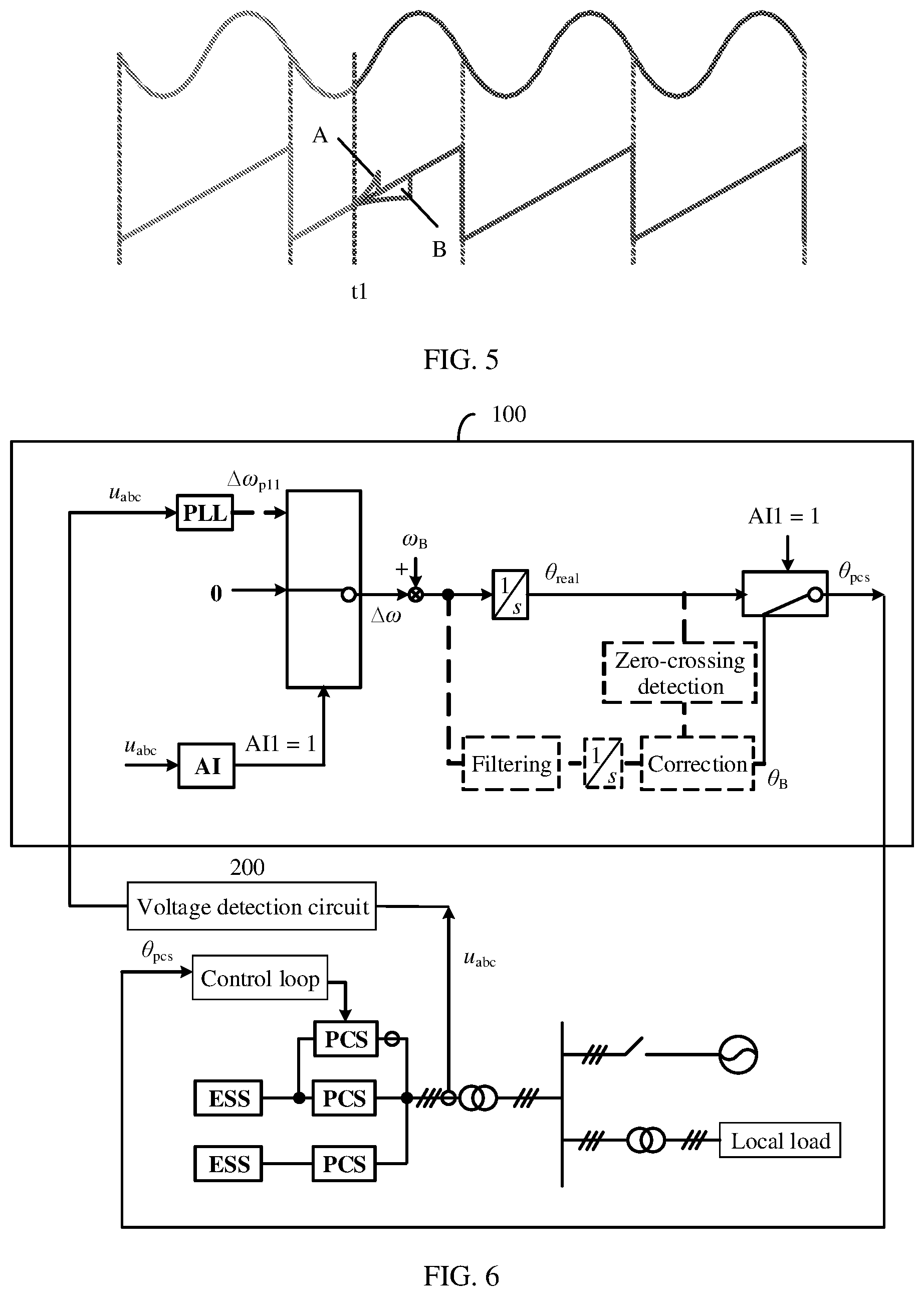 Patent US12184073 Figure 5 – Energy storage system, on/off-grid switching method, and power conversion system
