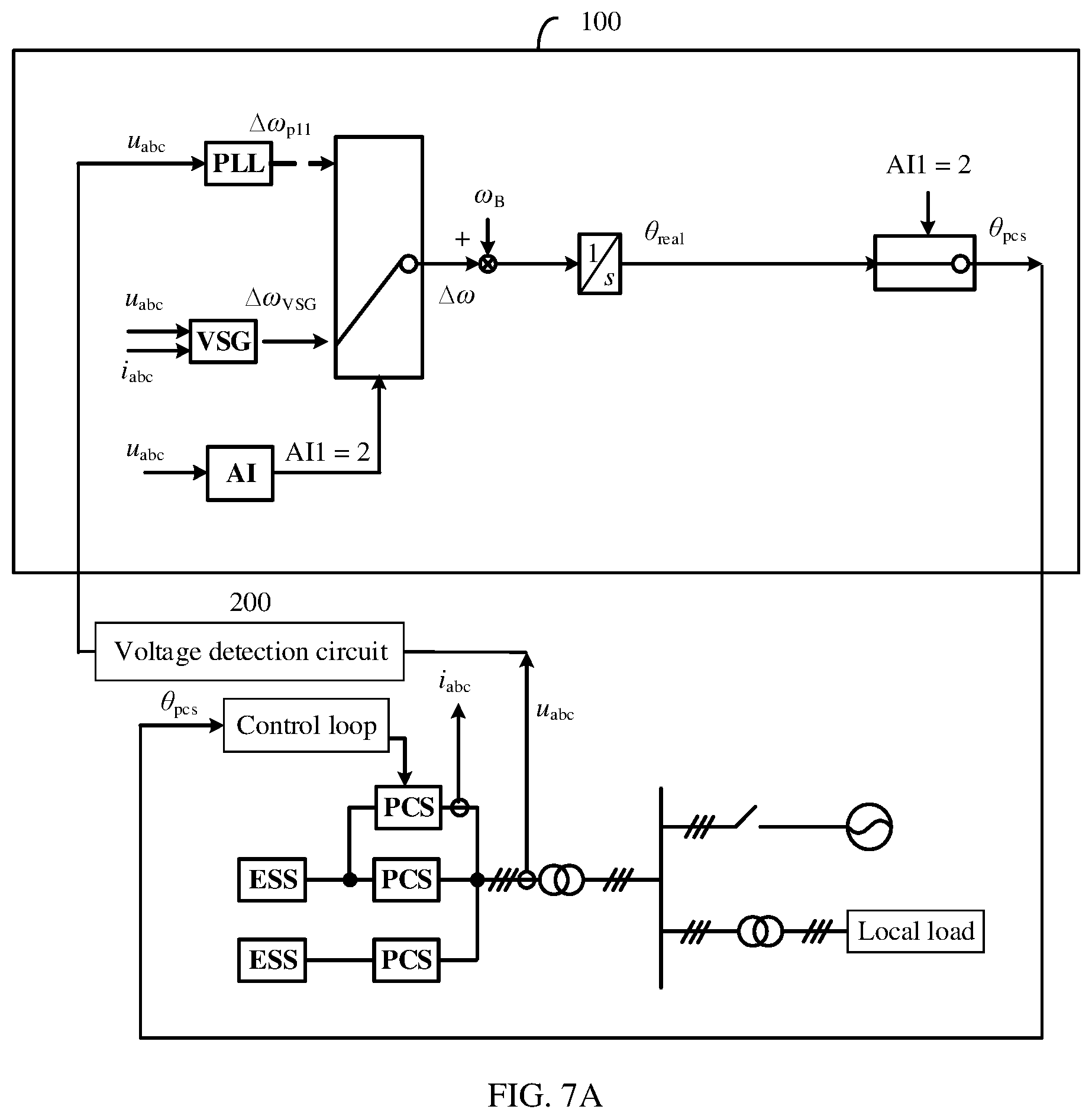 Patent US12184073 Figure 6 – Energy storage system, on/off-grid switching method, and power conversion system