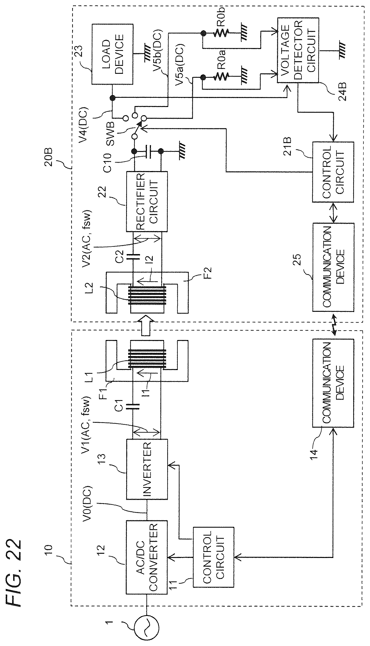 Patent US12184082 Figure 17 – Contactless power transmission system capable of controlling power transmitter apparatus to stably supply load device with required power
