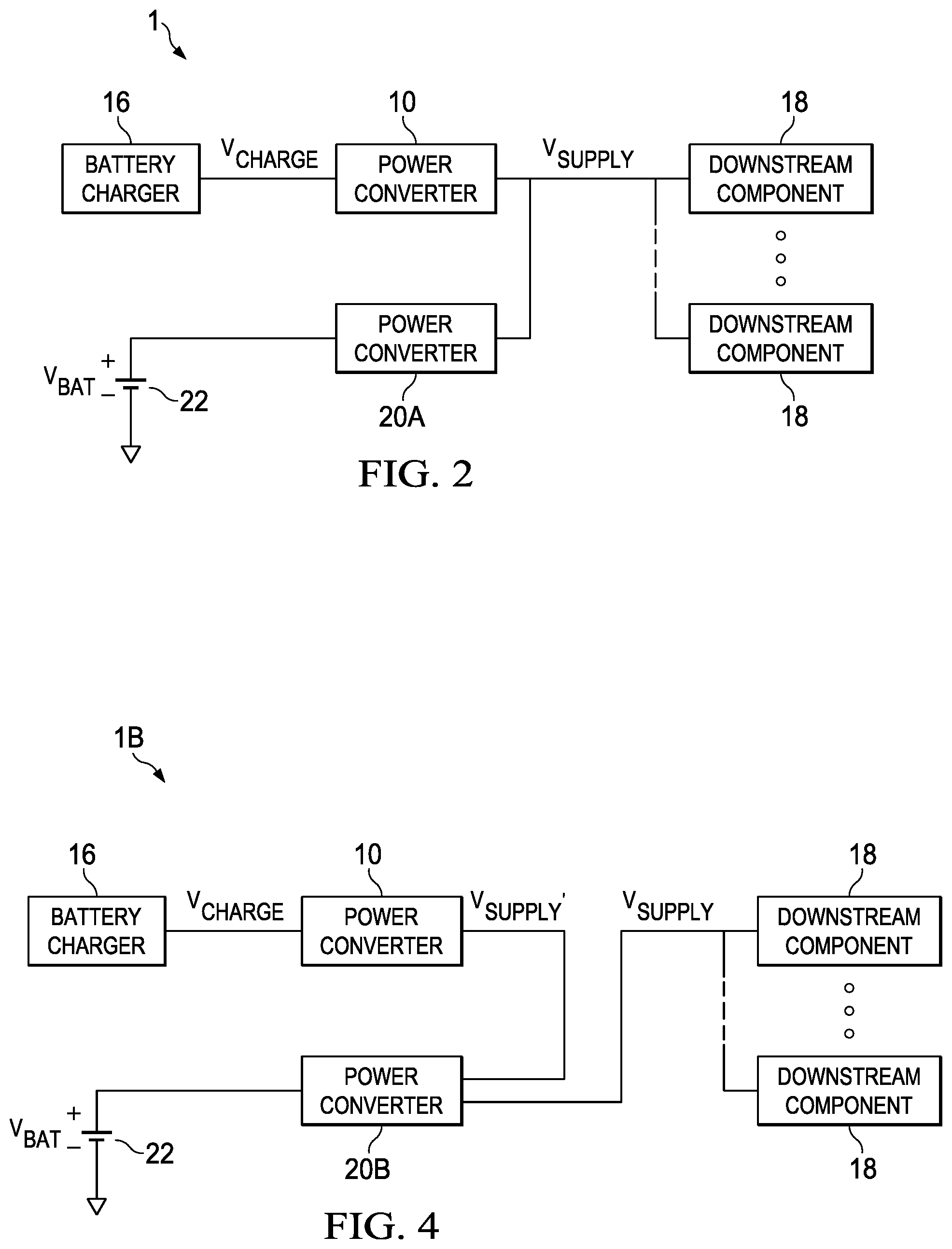 Patent US12184110 Figure 2 – Power supply architecture with bidirectional battery idealization