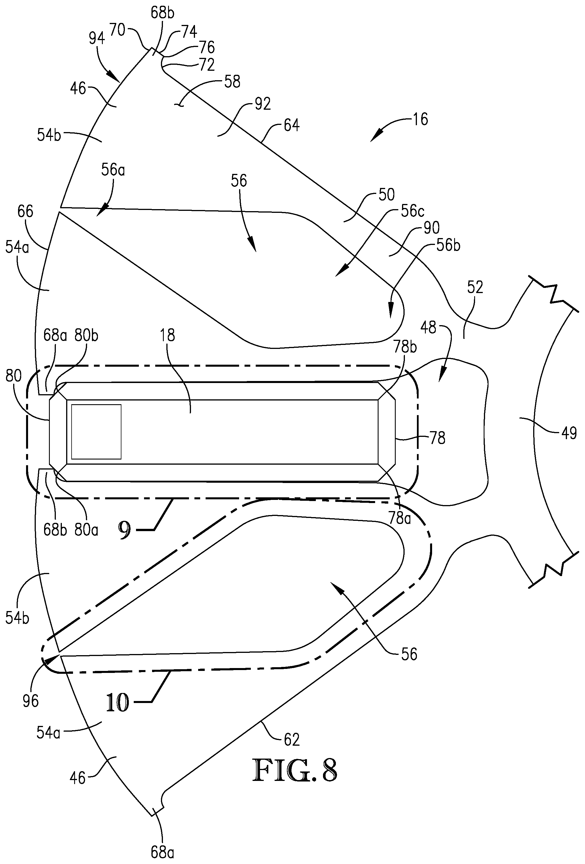 Patent US12184125 Figure 8 – Spoked rotor having deflectable magnet-retaining spokes
