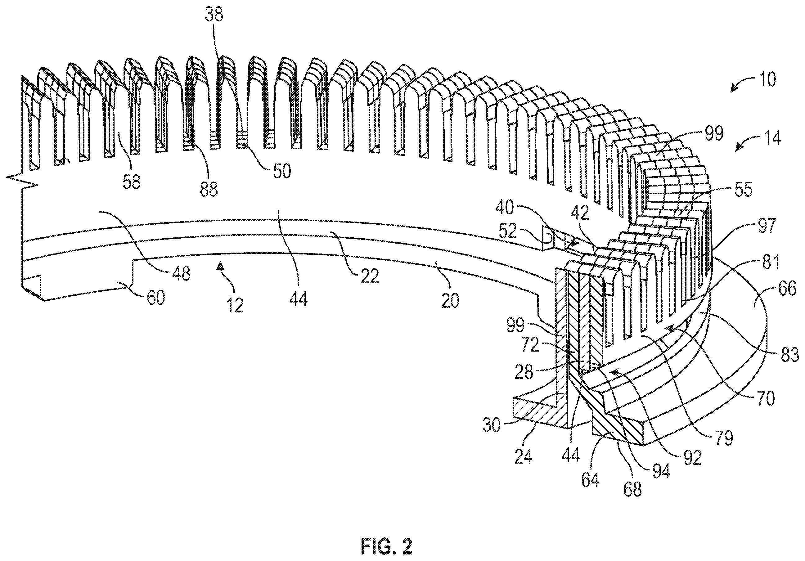 Patent US12184131 Figure 2 – Interlocking tool for forming stator winding end turns