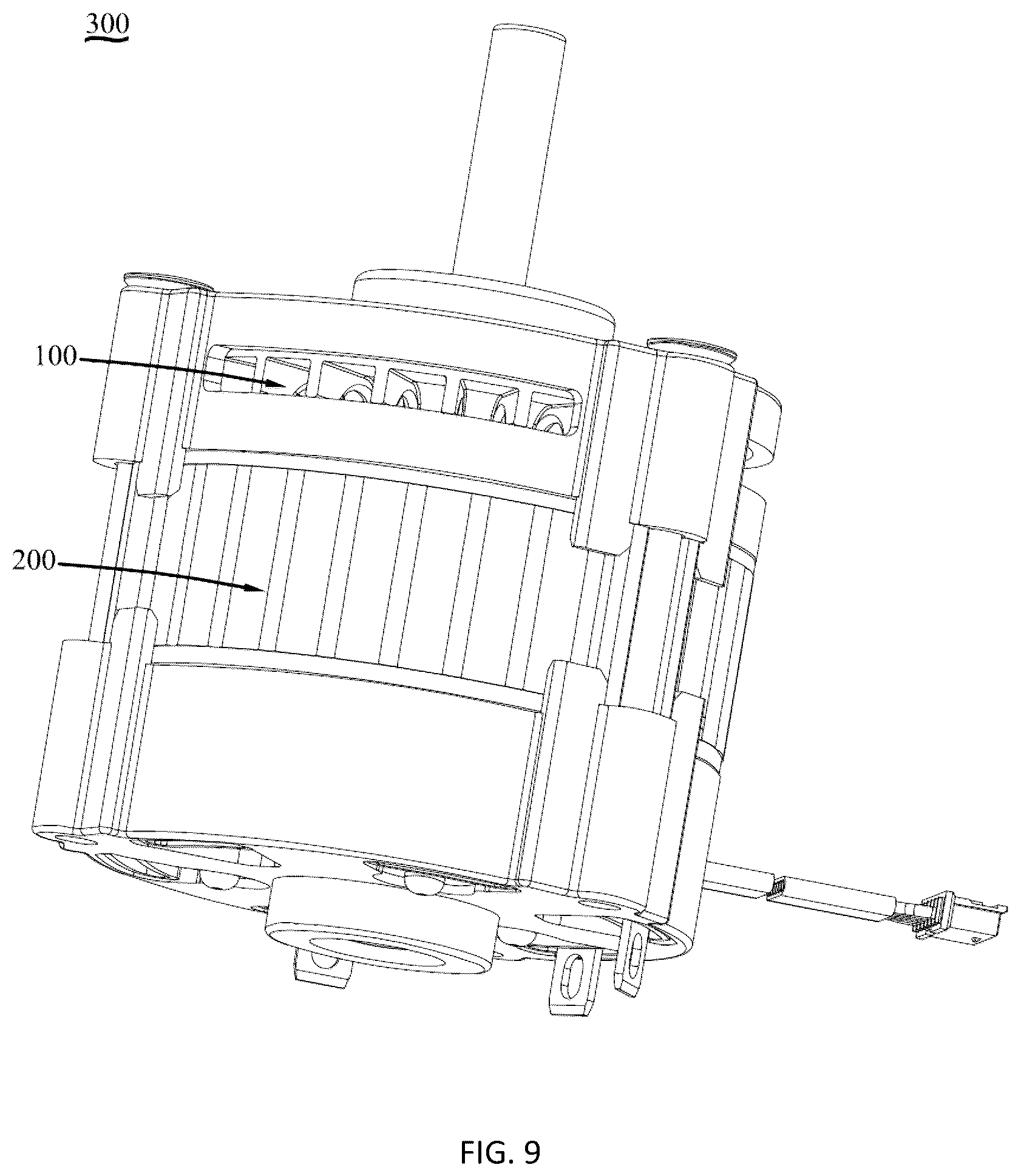 Patent US12184155 Figure 9 – Electric tool, electric motor and rotor assembly thereof
