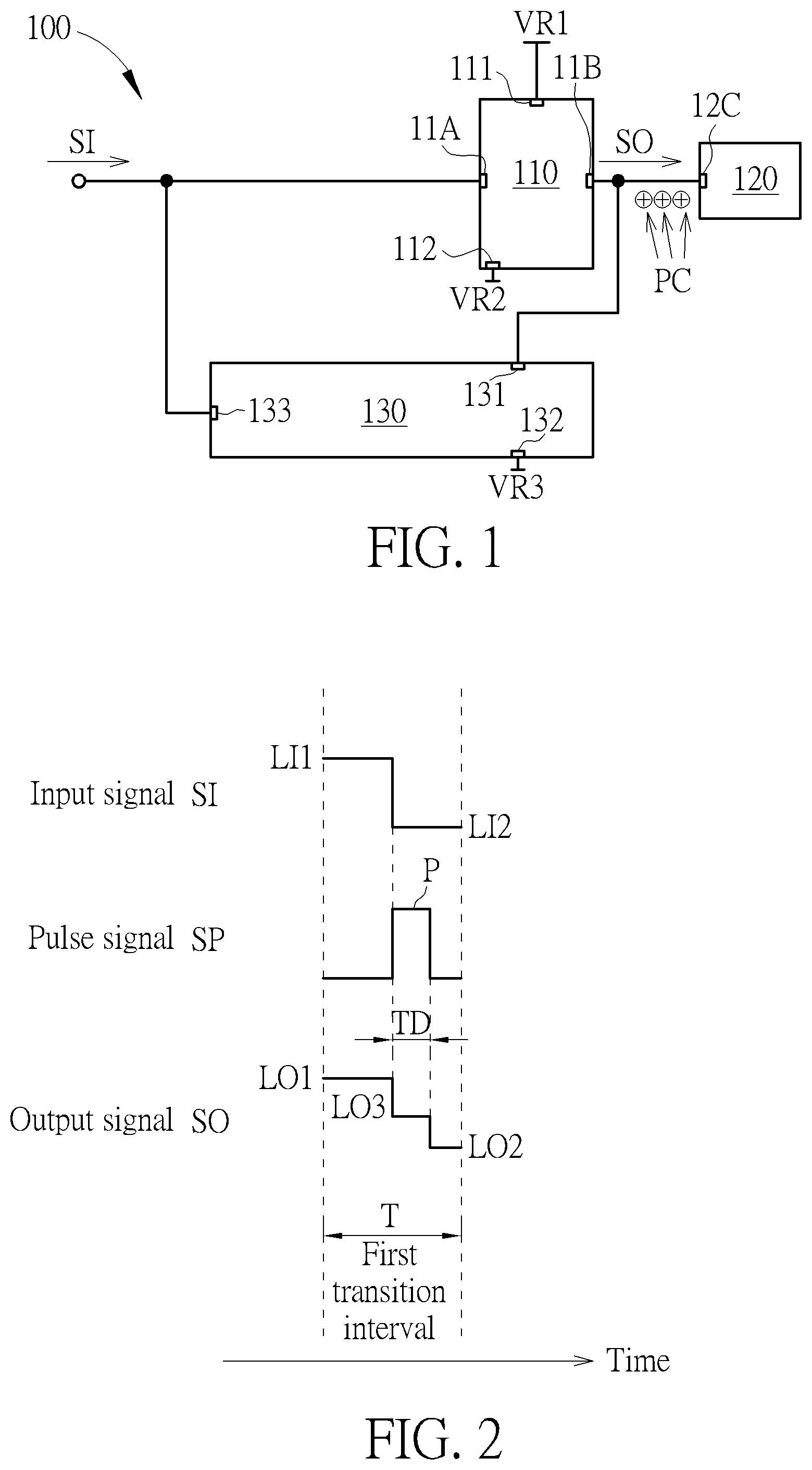 Patent US12184172 Figure 1 – Switch device capable of providing a discharge path according to signal level of an input signal