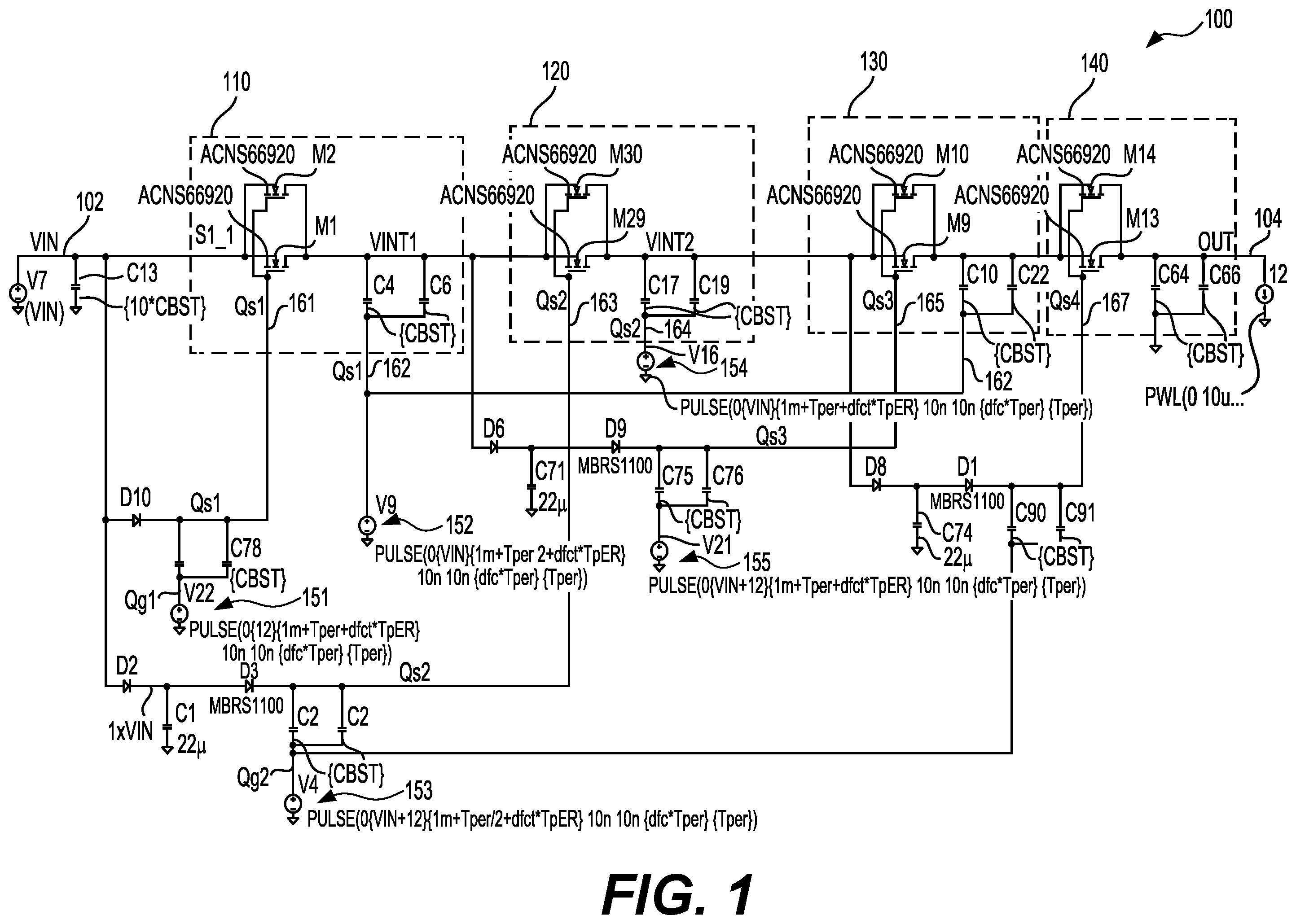 Patent US12184176 Figure 1 – High voltage multipliers