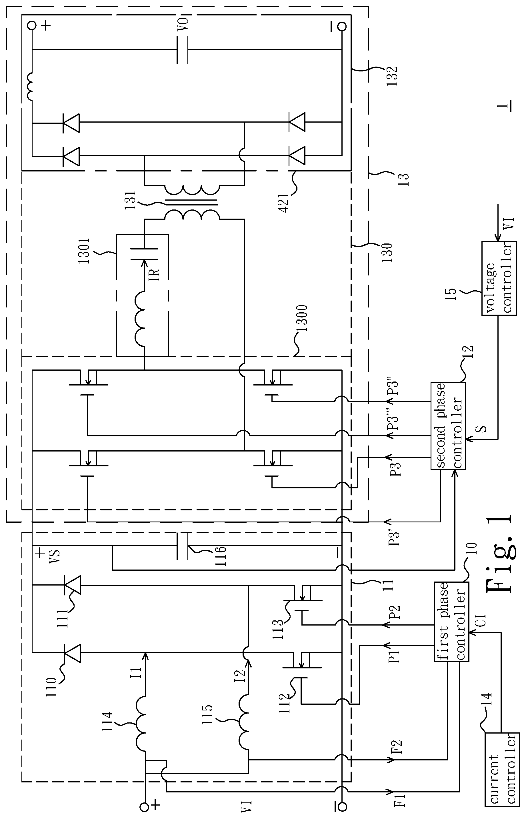 Patent US12184184 Figure 1 – Energy-recycling device and direct-current (DC) voltage-boosting device thereof