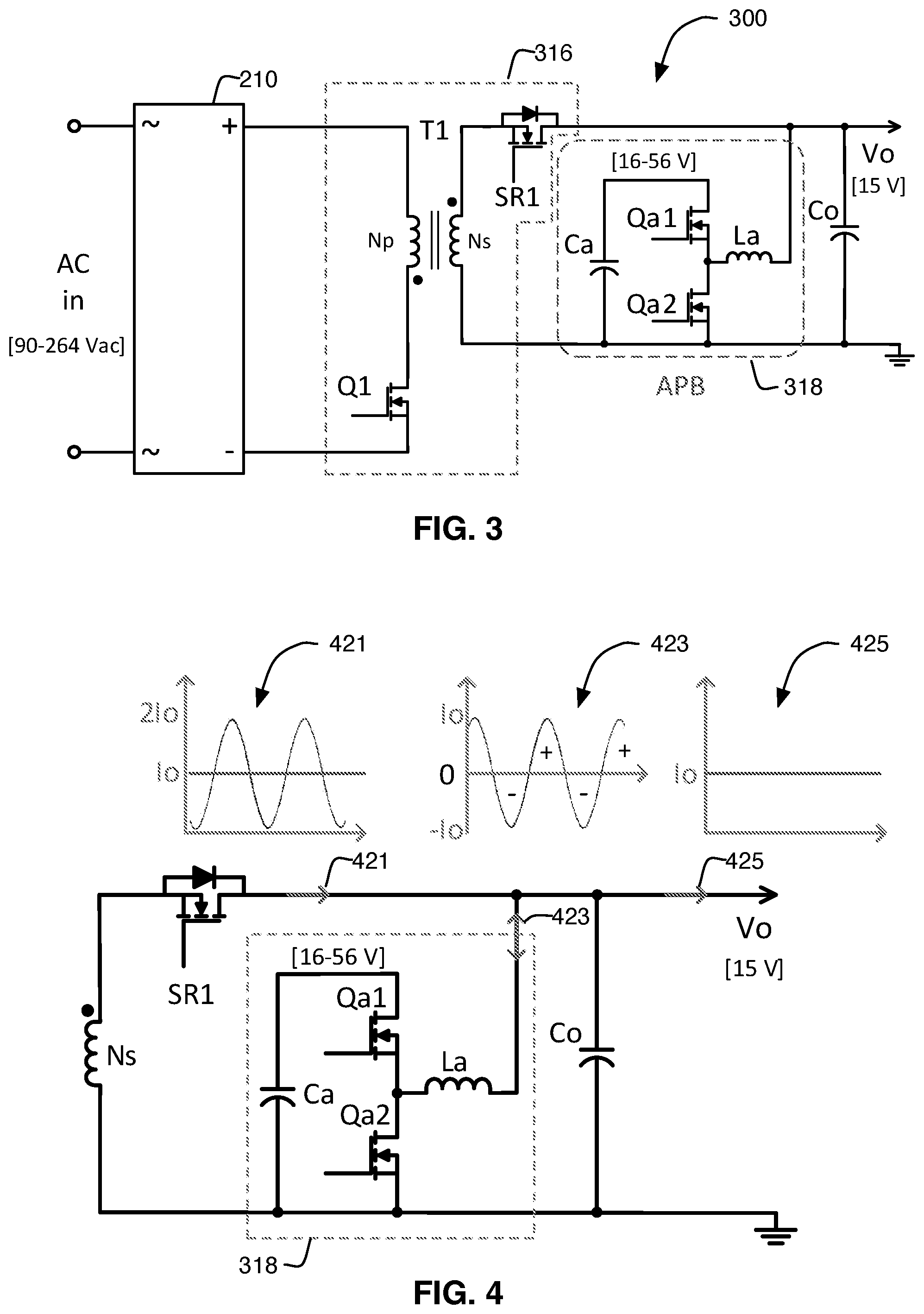 Patent US12184186 Figure 3 – Power supply with active power buffer