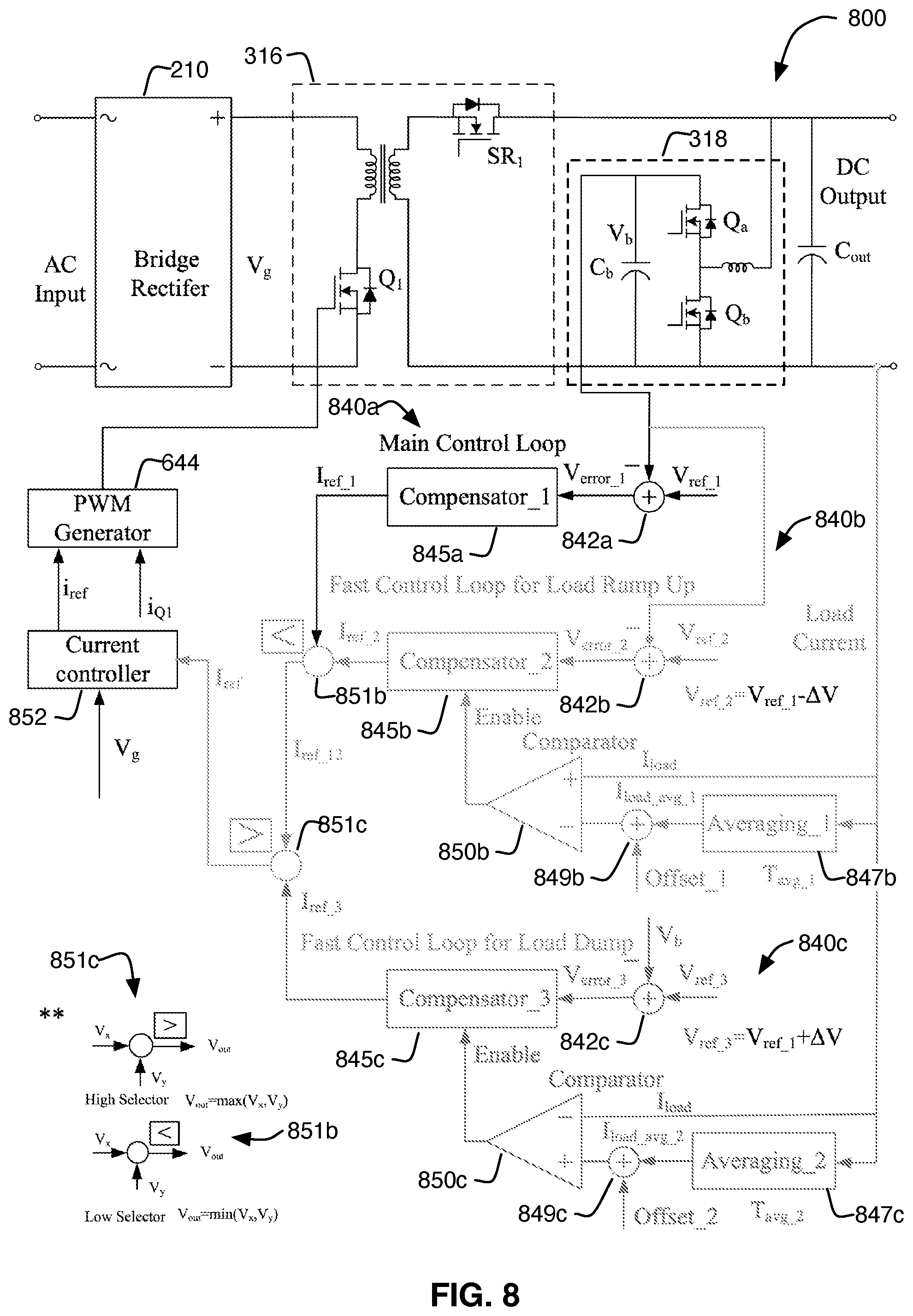 Patent US12184186 Figure 7 – Power supply with active power buffer