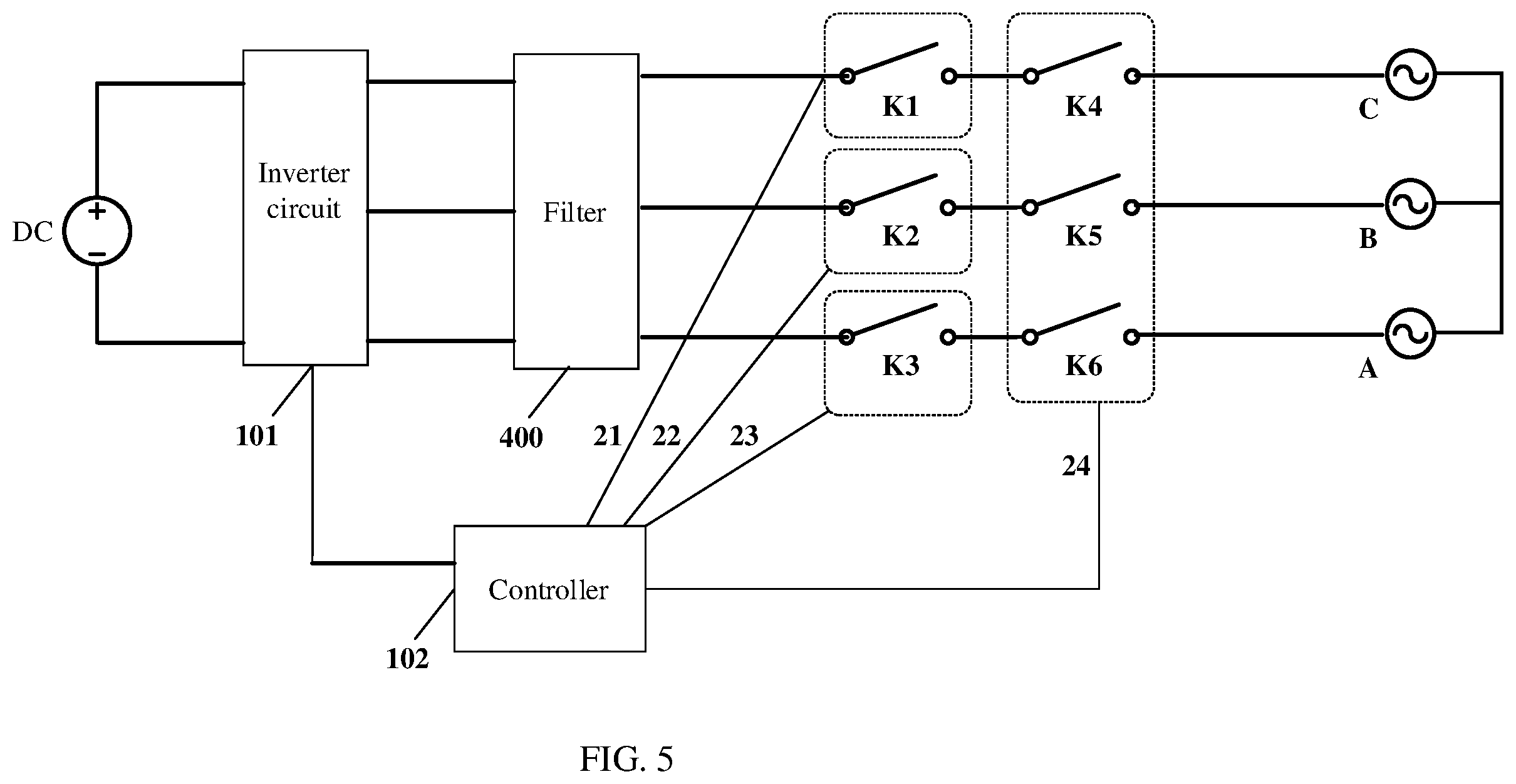 Patent US12184201 Figure 5 – Power converter, photovoltaic power generation system, method, and apparatus