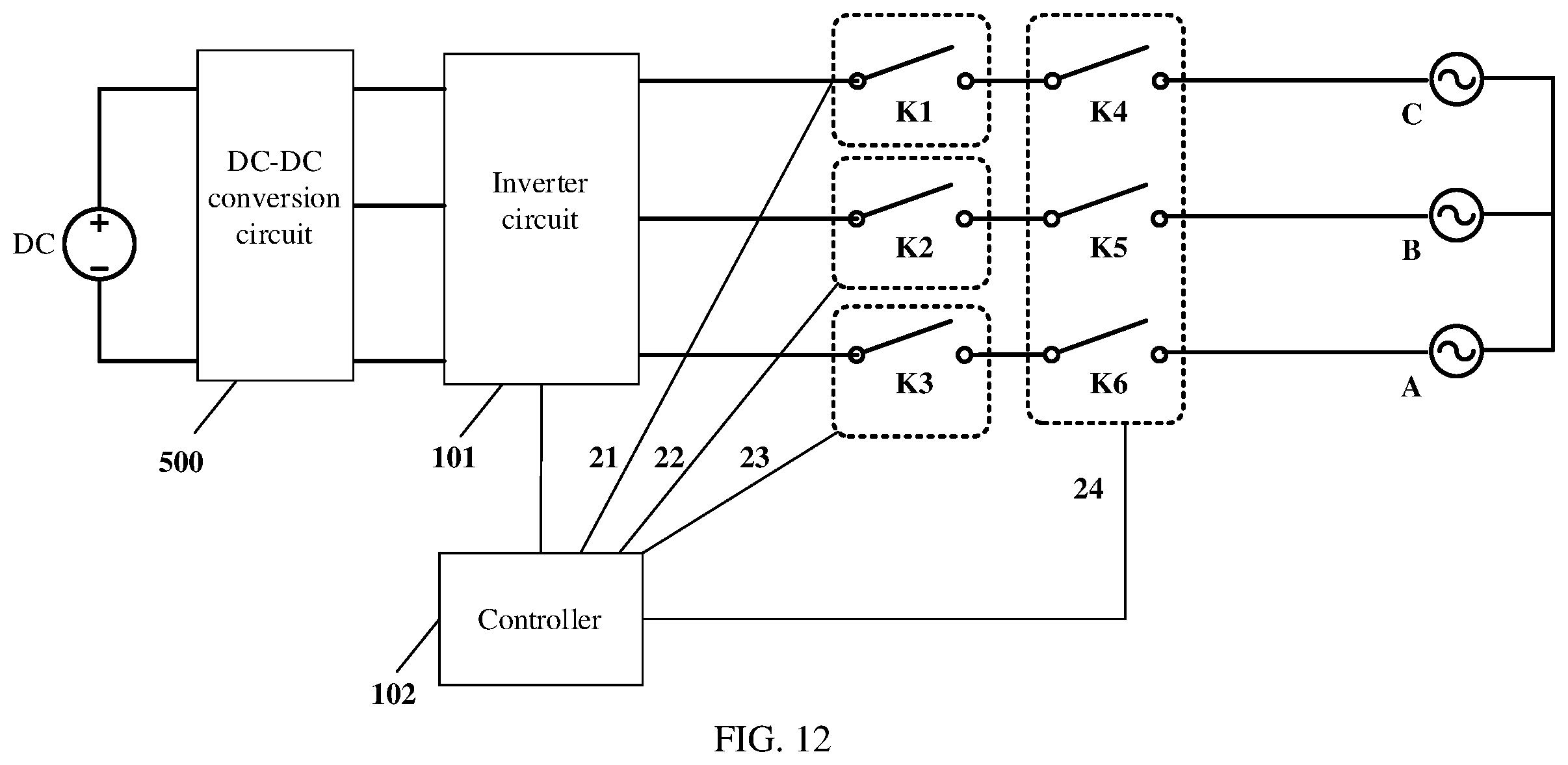 Patent US12184201 Figure 12 – Power converter, photovoltaic power generation system, method, and apparatus