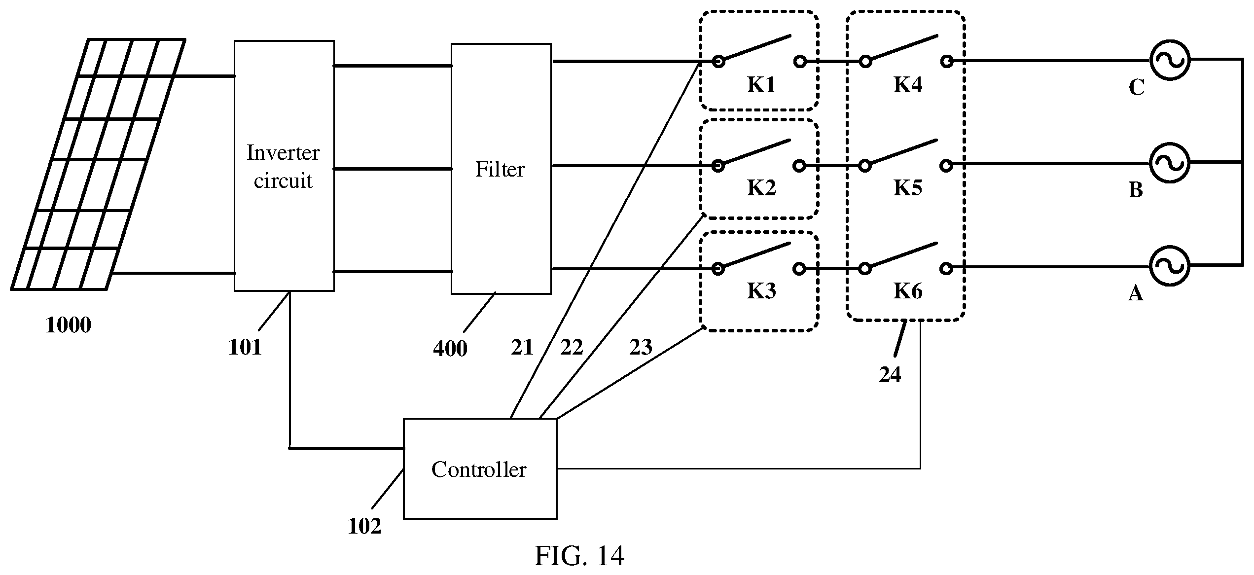 Patent US12184201 Figure 14 – Power converter, photovoltaic power generation system, method, and apparatus