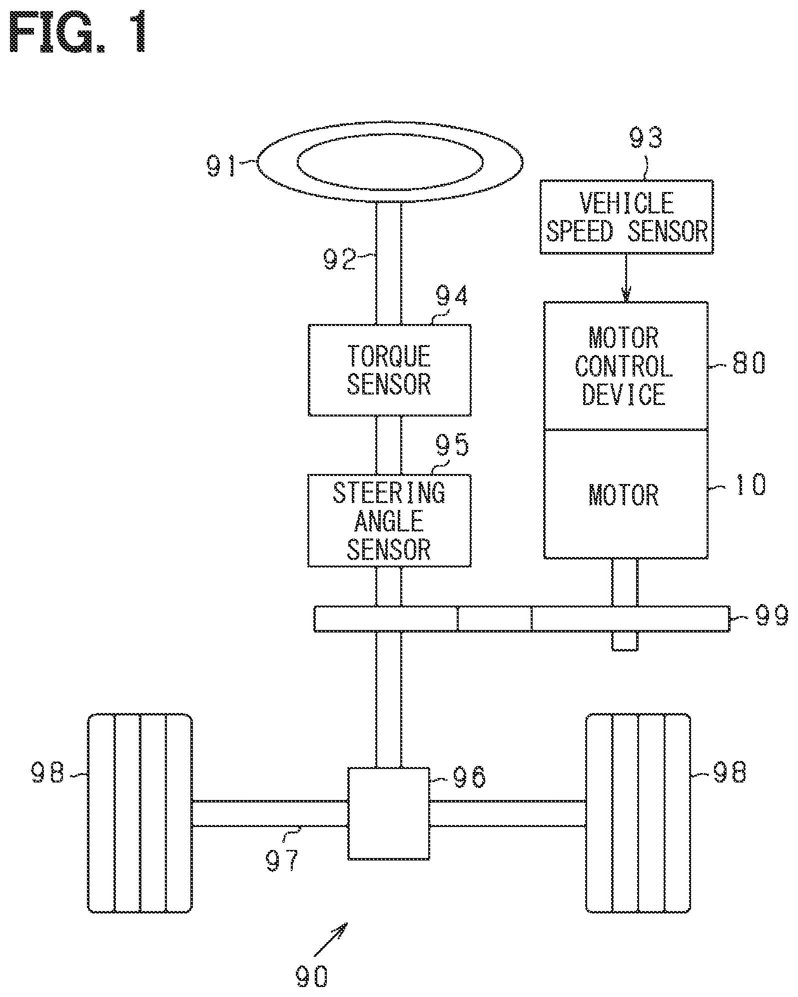 Patent US12184209 Figure 1 – Motor control device and steering system