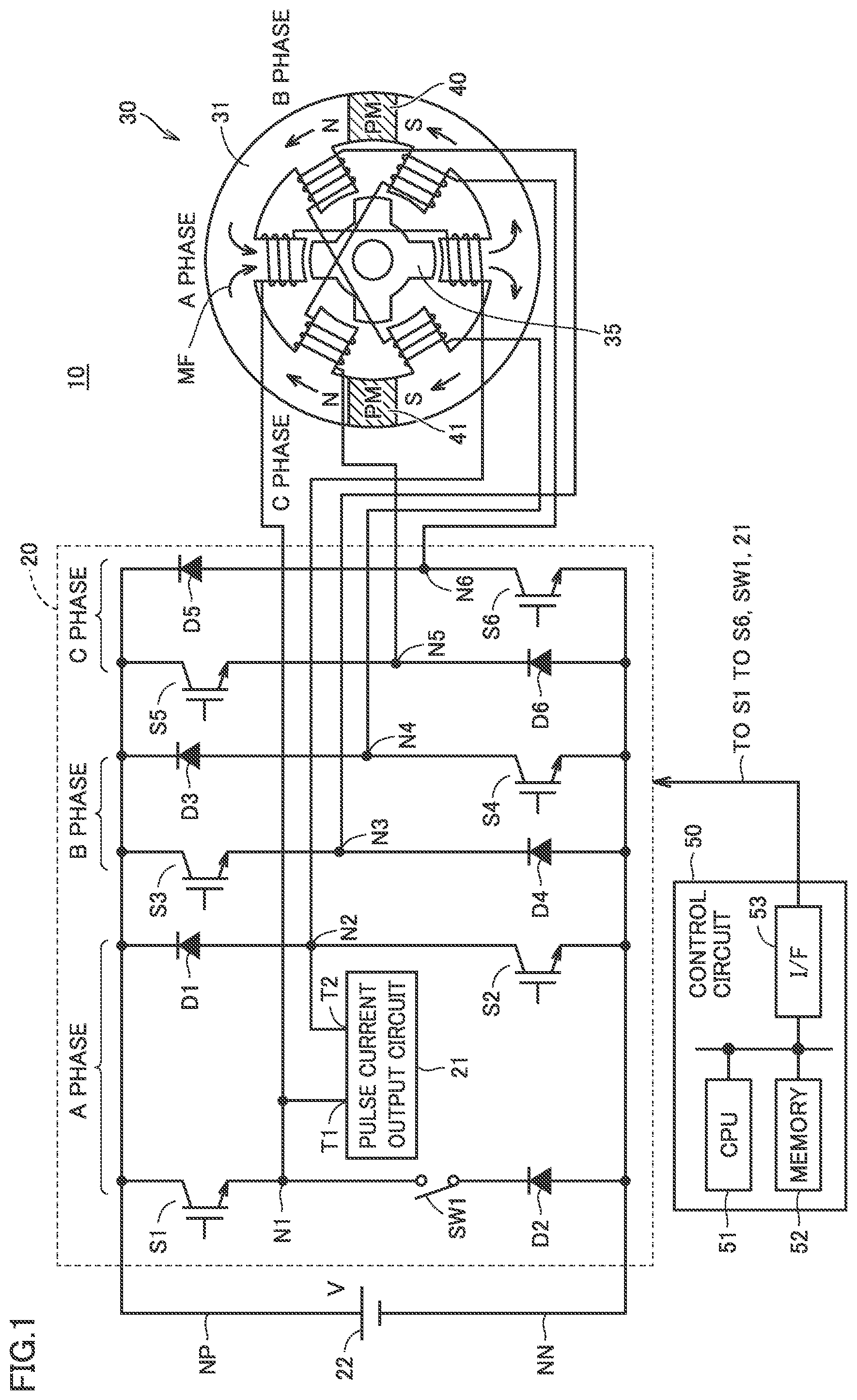 Patent US12184212 Figure 1 – Switched reluctance motor and control method therefor