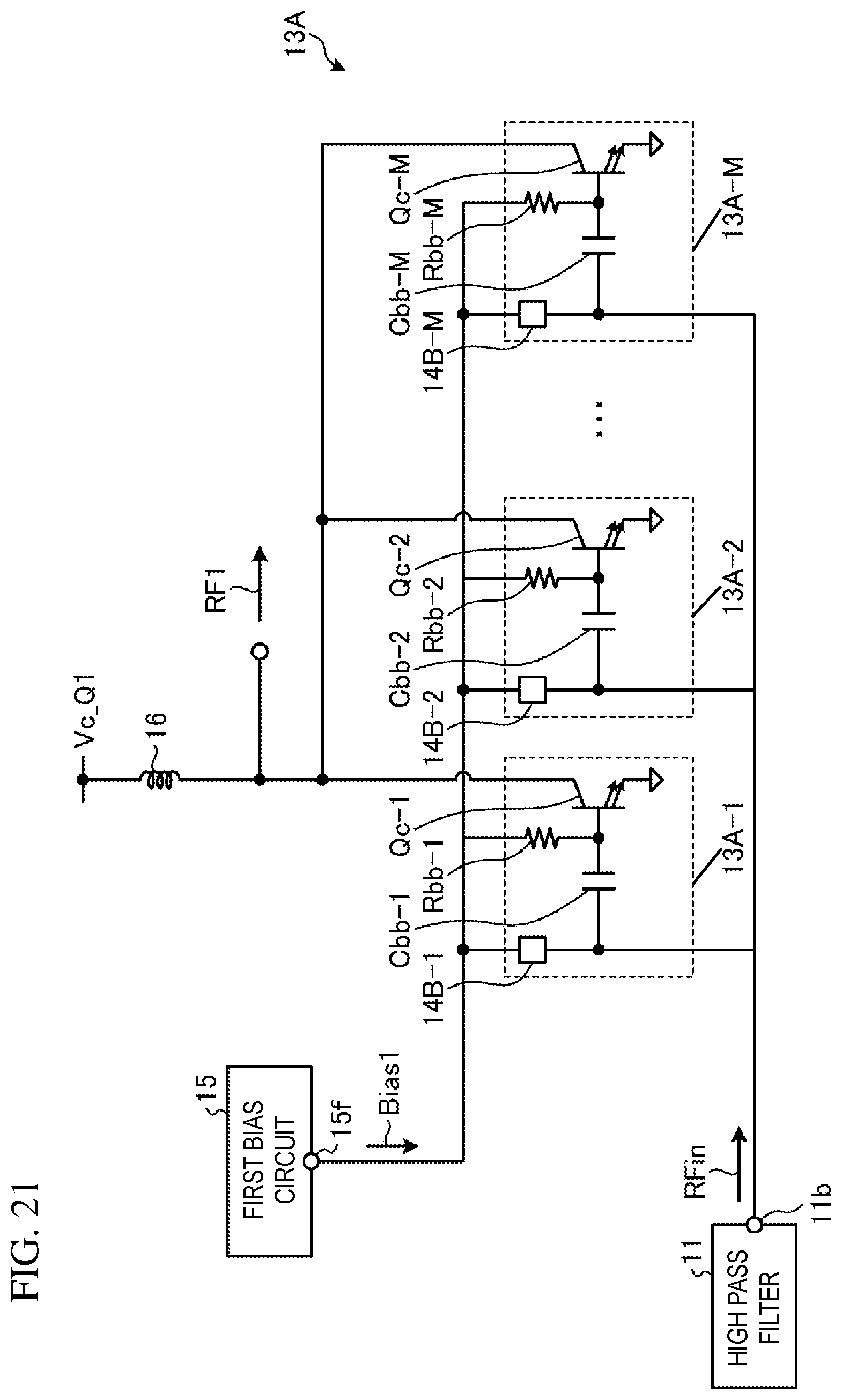 Patent US12184245 Figure 14 – Power amplifier circuit