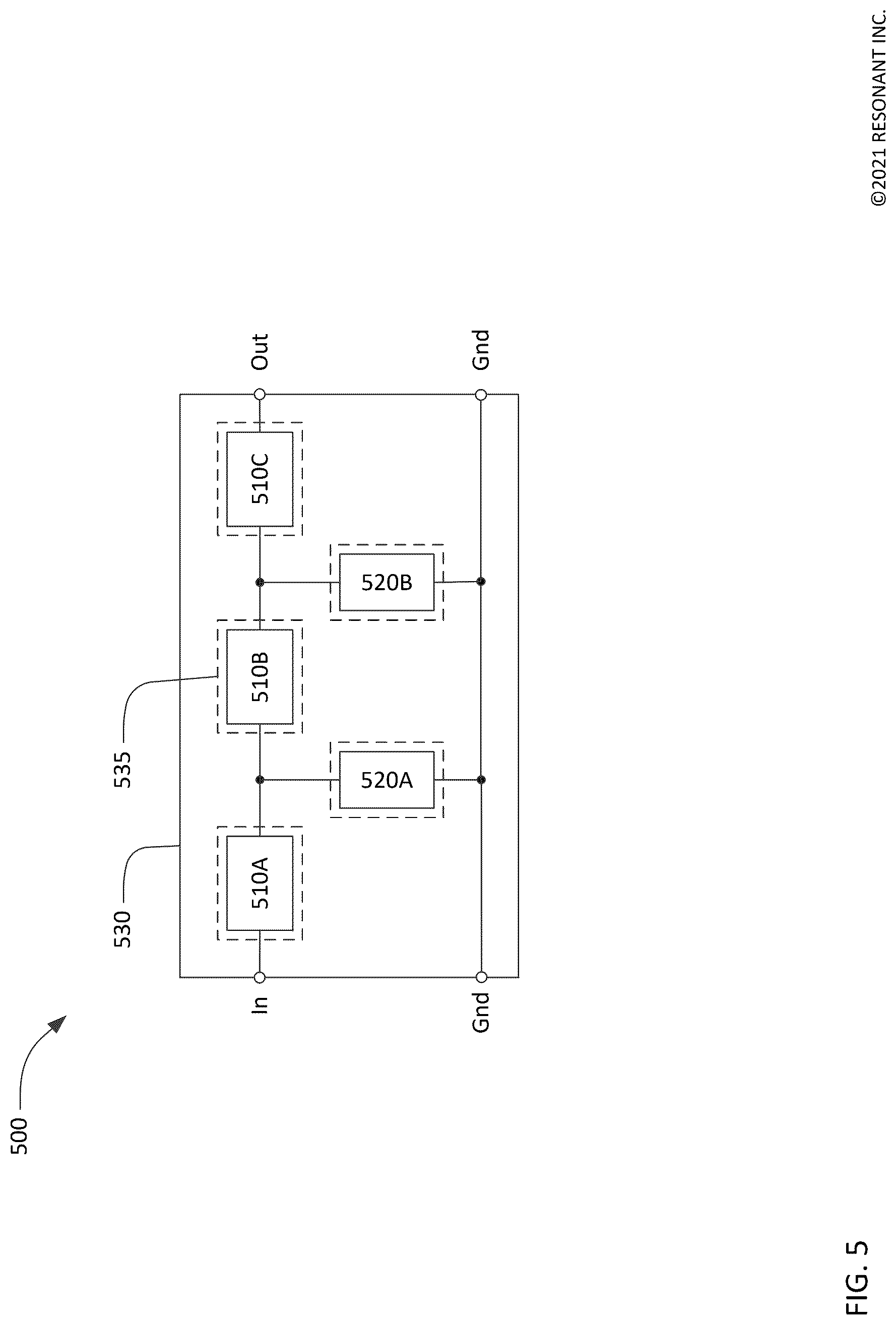 Patent US12184261 Figure 5 – Transversely-excited film bulk acoustic resonator with a cavity having round end zones