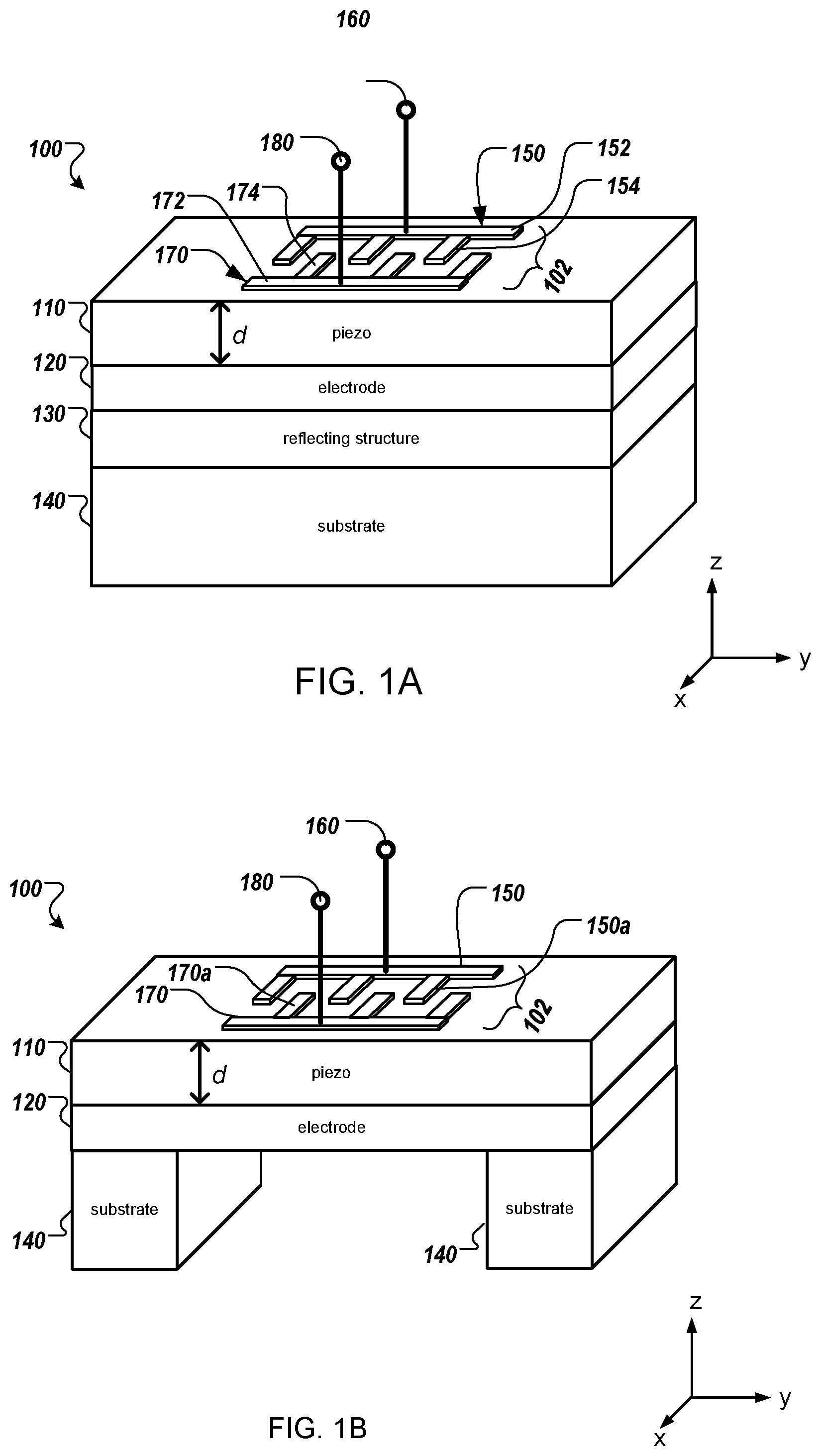 Patent US12184264 Figure 1 – Two-stage lateral bulk acoustic wave filter with capacitive coupling of counter electrode