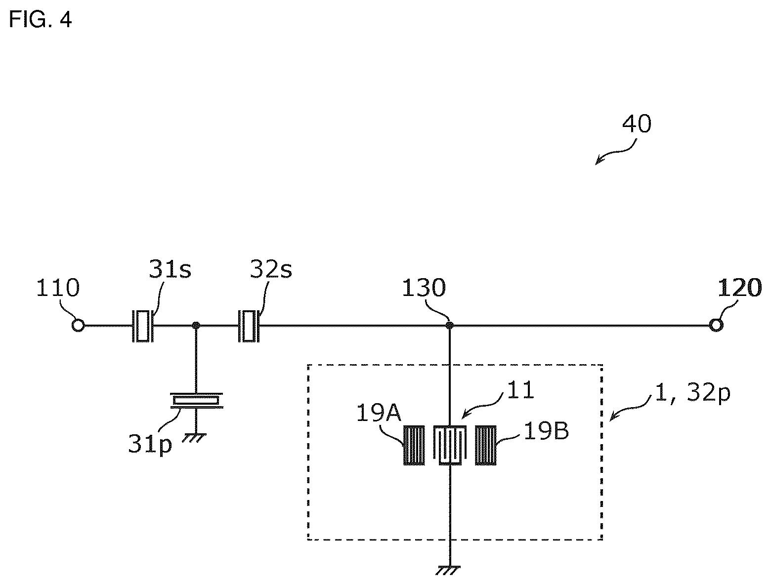 Patent US12184267 Figure 3 – Surface acoustic wave resonator, acoustic wave filter, and multiplexer