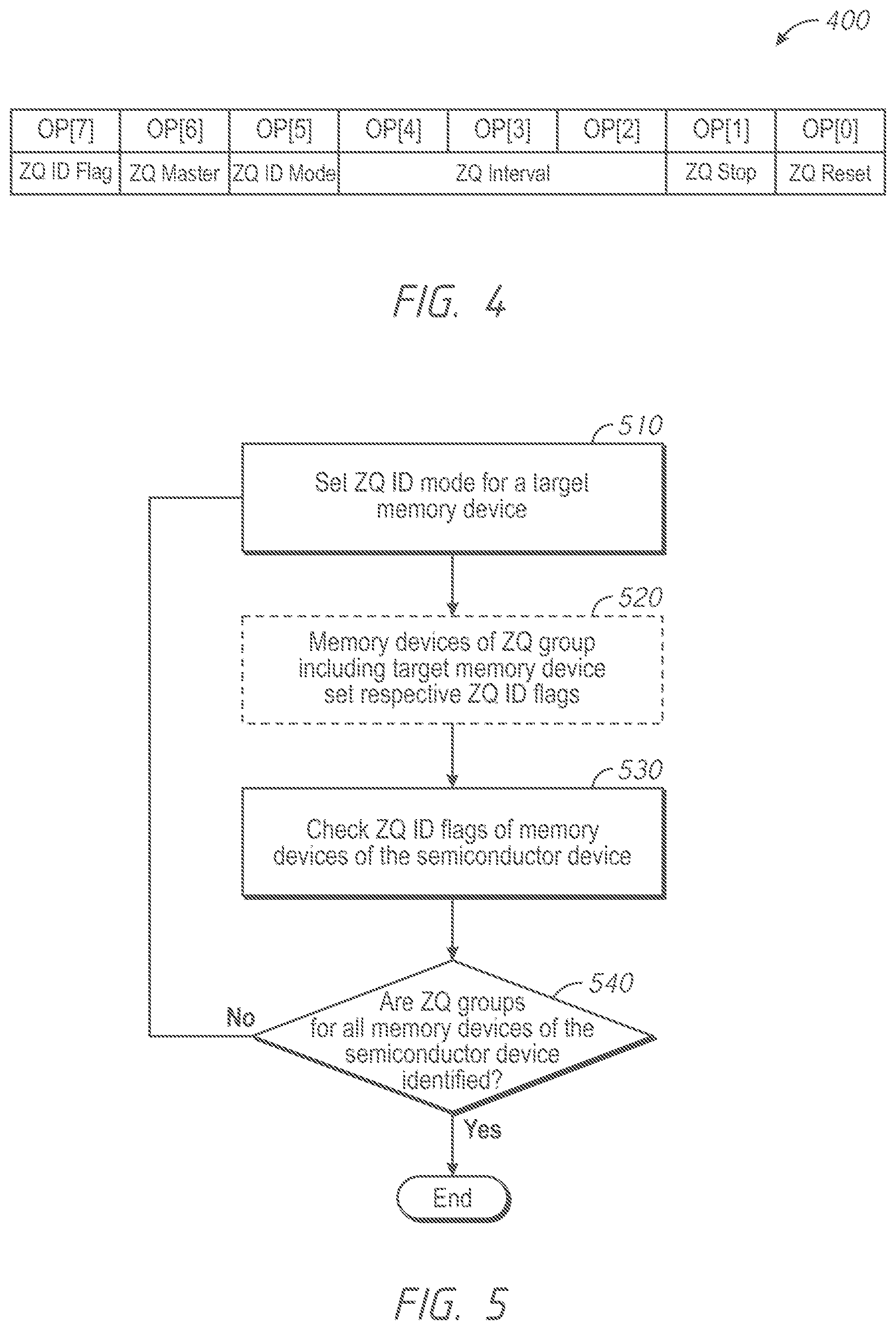 Patent US12184280 Figure 4 – Apparatuses and methods for identifying memory devices of a semiconductor device sharing an external resistance